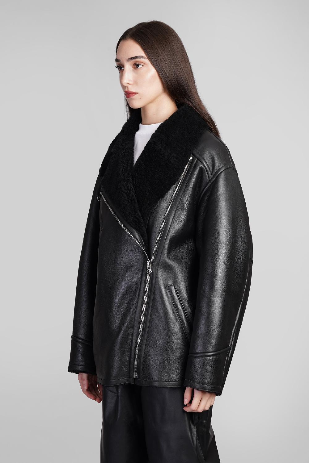 Deliberti Isabel Marant Giacca In Pelle Adelina In Pelle Nera Cod. 410002 - Deliberti The Luxury Shopping