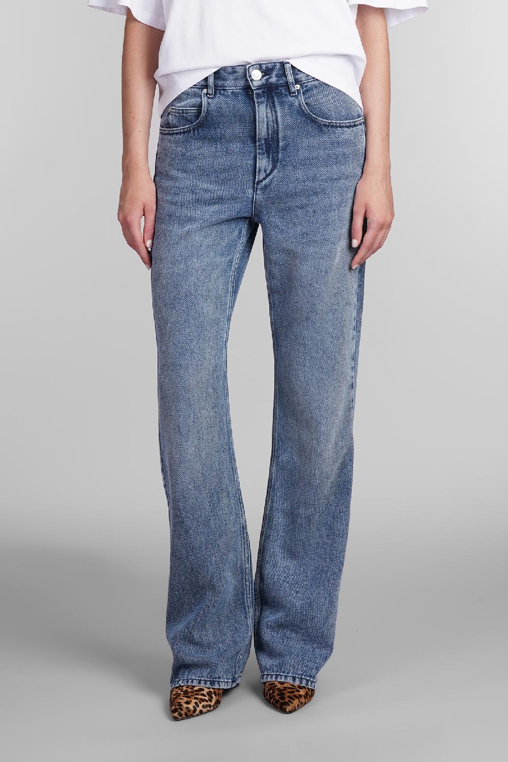 Deliberti Isabel Marant Jeans belvira in cotone blu cod. 405219 - Deliberti The Luxury Shopping