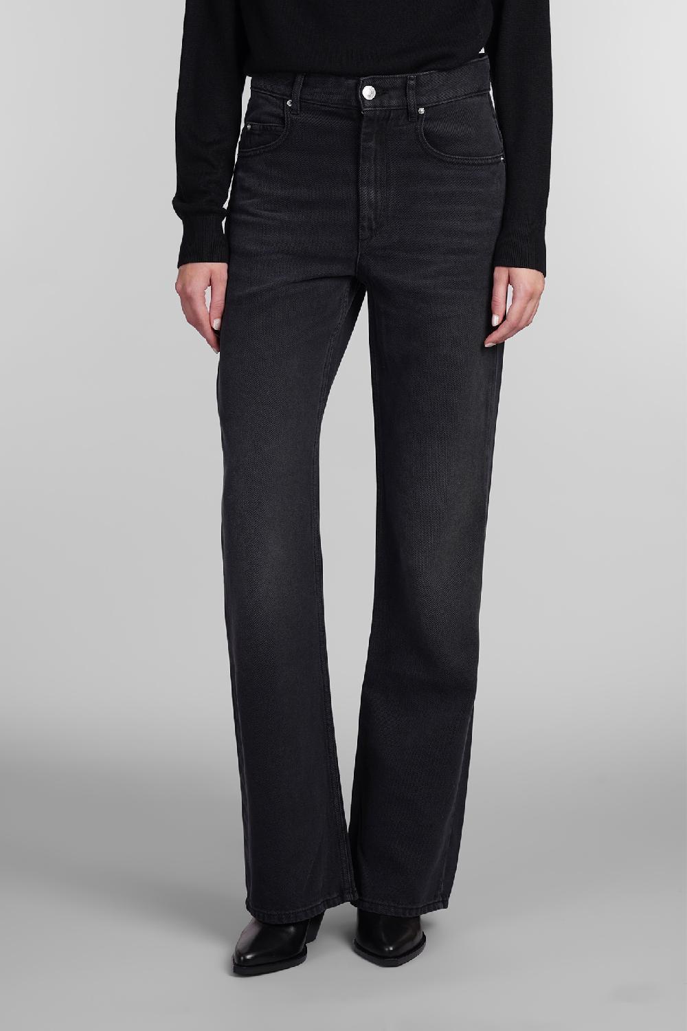 Deliberti Isabel Marant Jeans belvira in cotone nero cod. 405218 - Deliberti The Luxury Shopping
