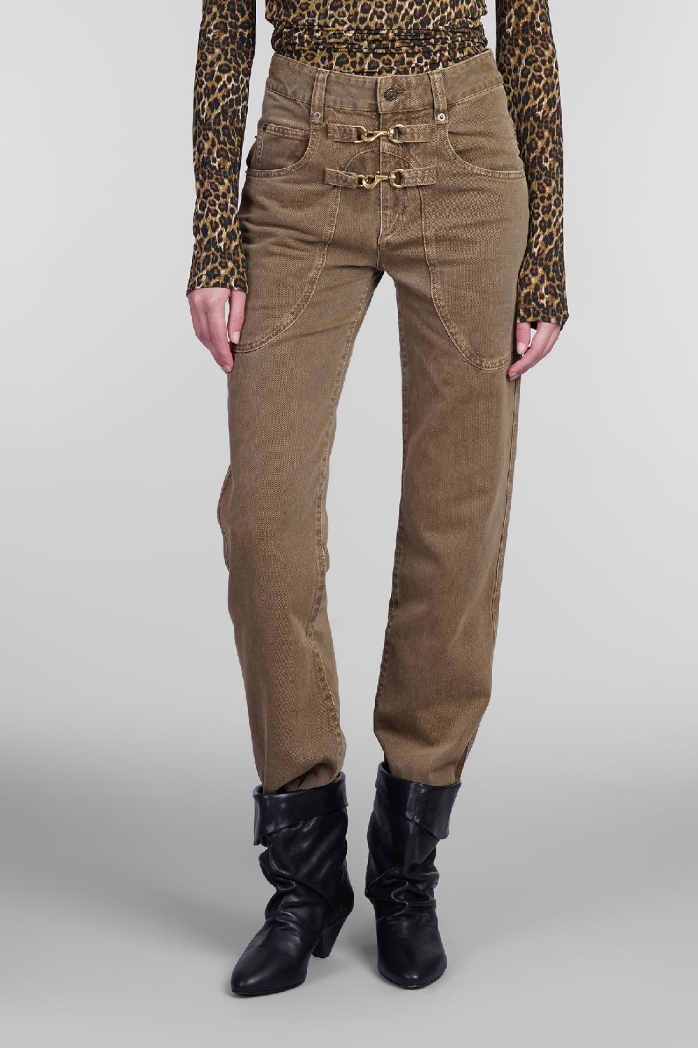 Deliberti Isabel Marant Jeans brinley in cotone beige cod. 405940 - Deliberti The Luxury Shopping