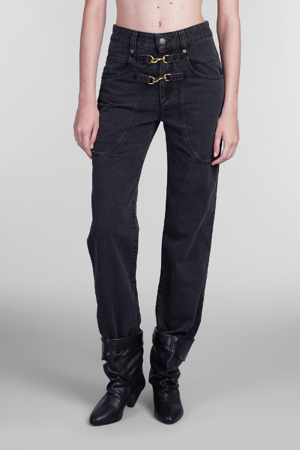 Deliberti Isabel Marant Jeans brinley in cotone nero cod. 405939 - Deliberti The Luxury Shopping
