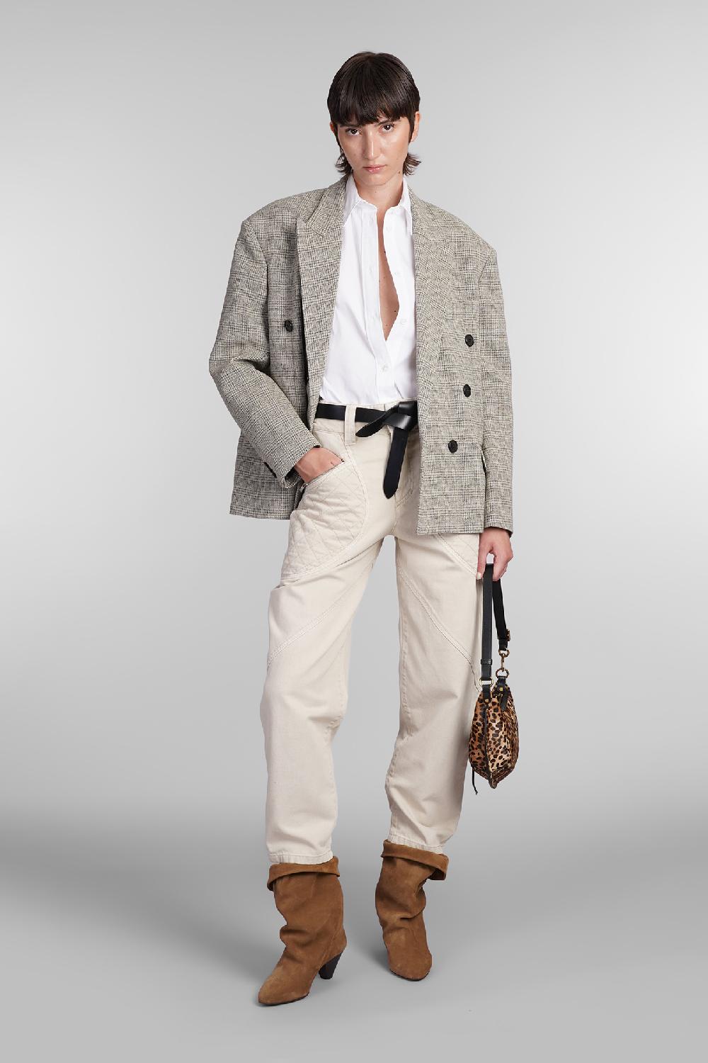 Deliberti Isabel Marant Jeans Catarina In Cotone Beige Cod. 405217 - Deliberti The Luxury Shopping