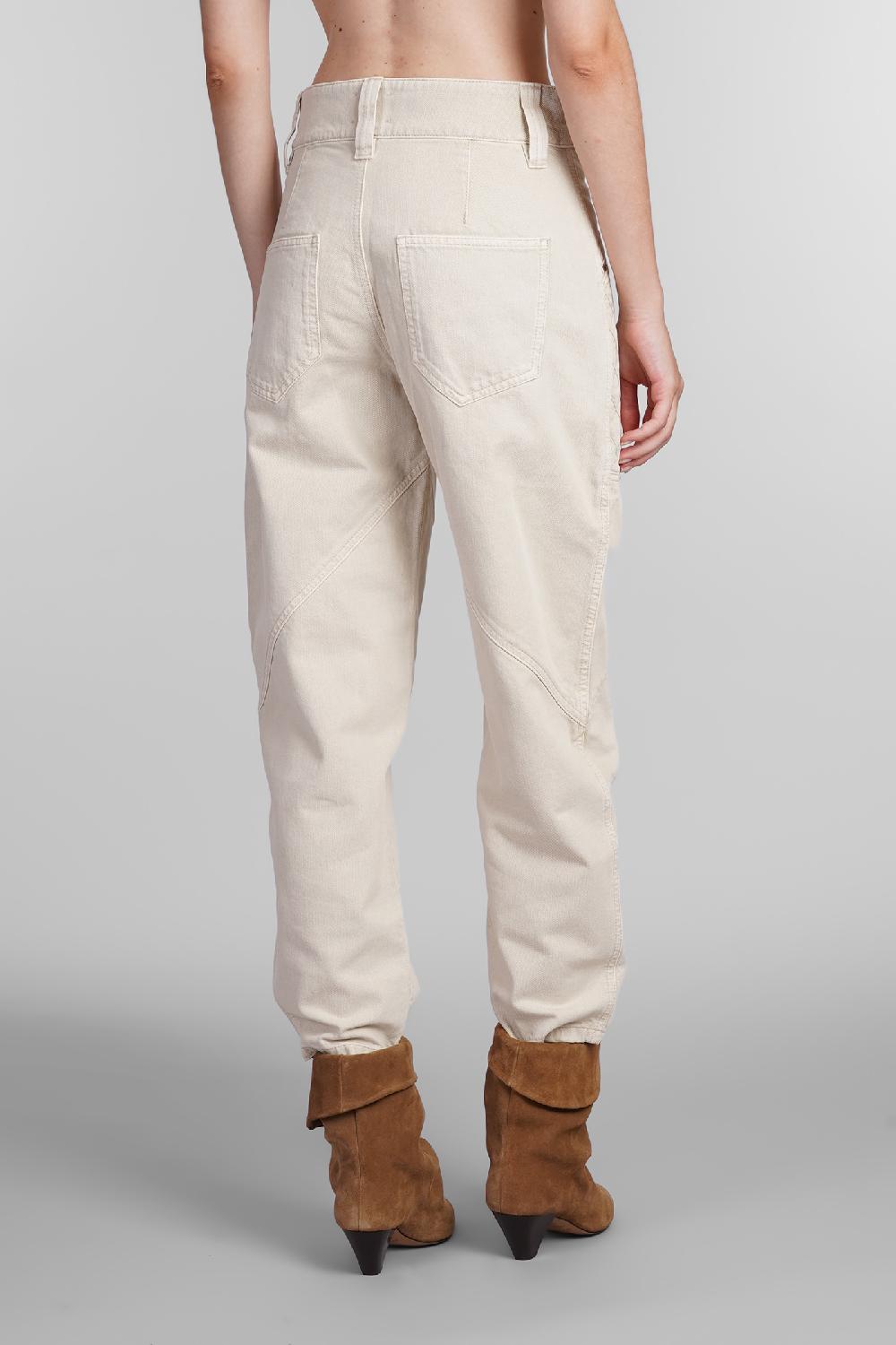 Deliberti Isabel Marant Jeans Catarina In Cotone Beige Cod. 405217 - Deliberti The Luxury Shopping
