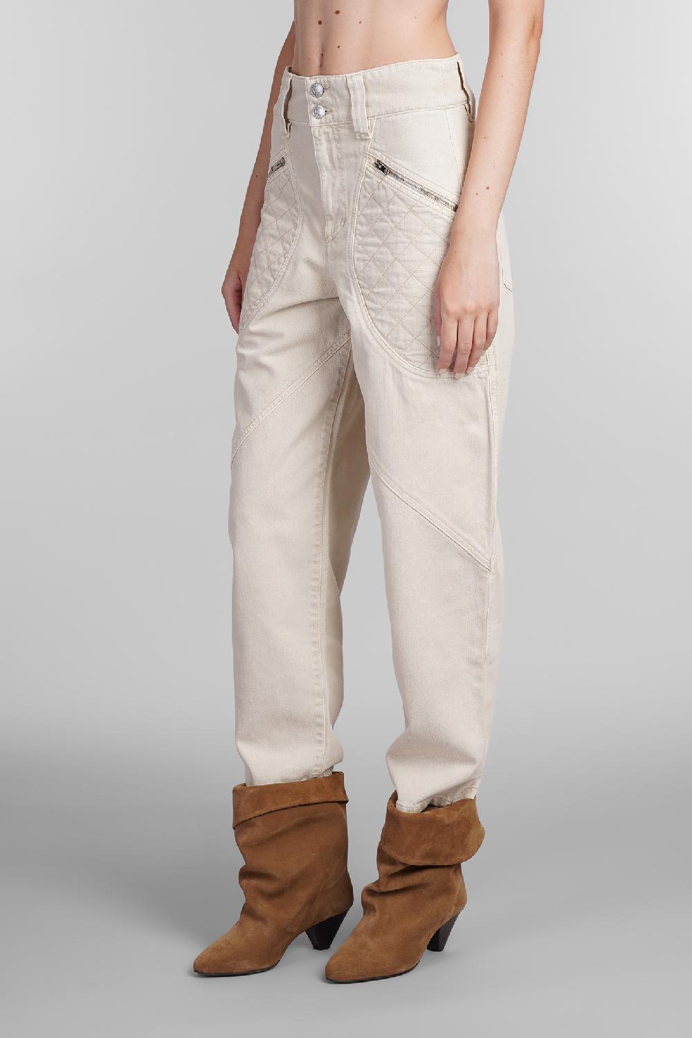 Deliberti Isabel Marant Jeans Catarina In Cotone Beige Cod. 405217 - Deliberti The Luxury Shopping