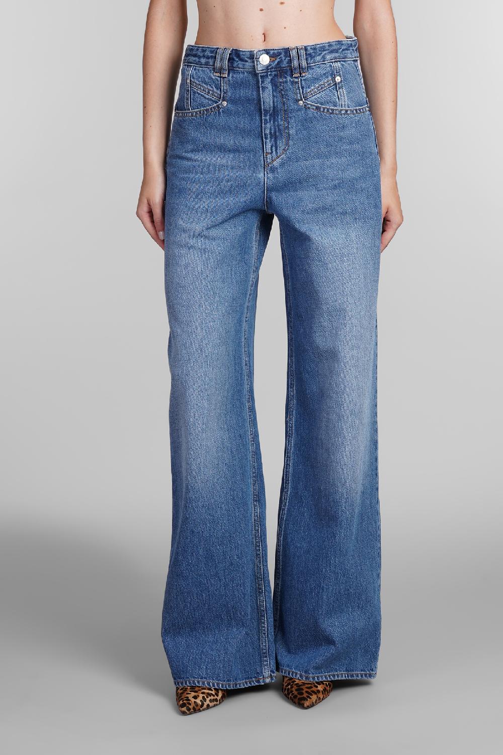 Deliberti Isabel Marant Jeans lemony in cotone blu cod. 402771 - Deliberti The Luxury Shopping
