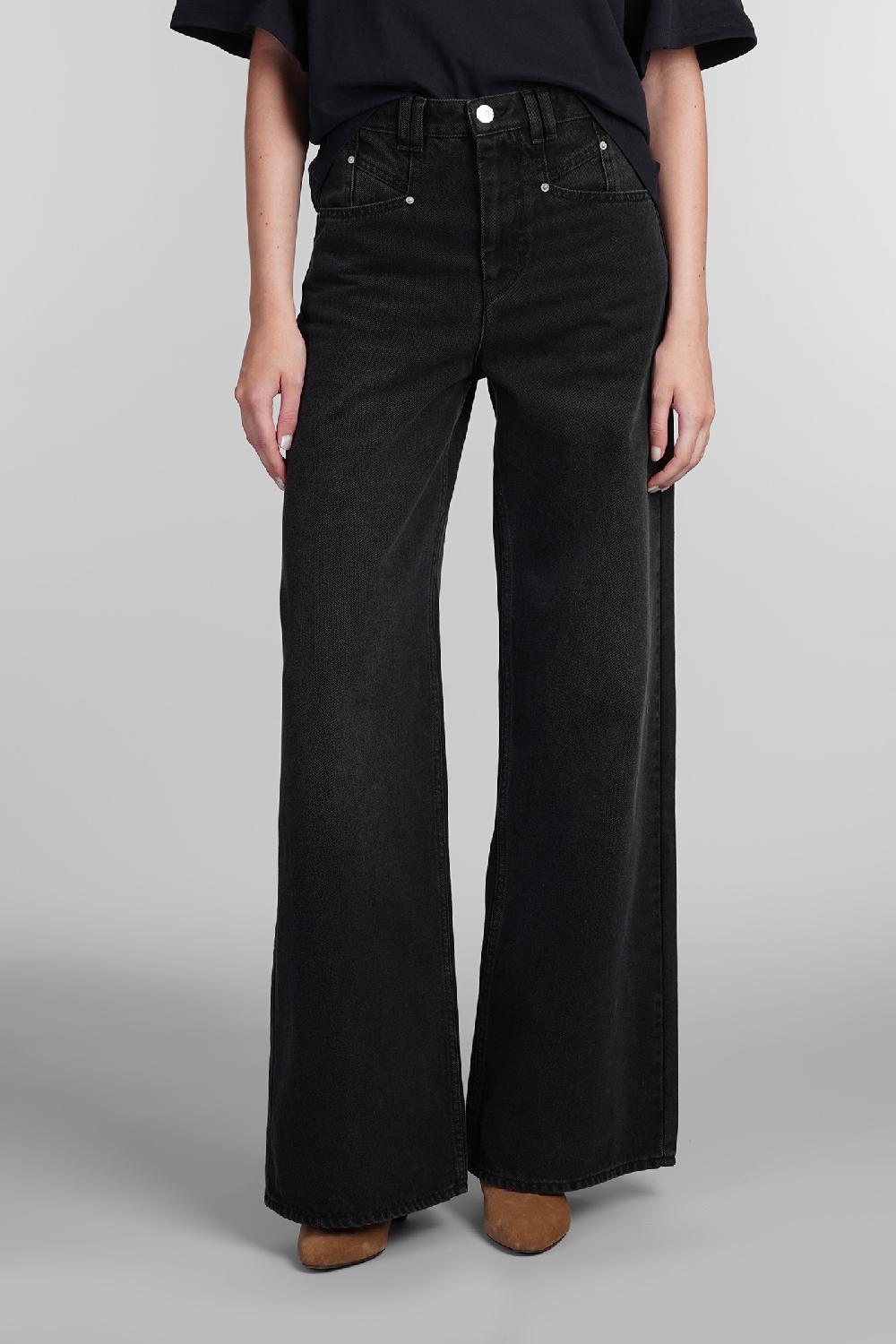 Deliberti Isabel Marant Jeans lemony in cotone nero cod. 402770 - Deliberti The Luxury Shopping