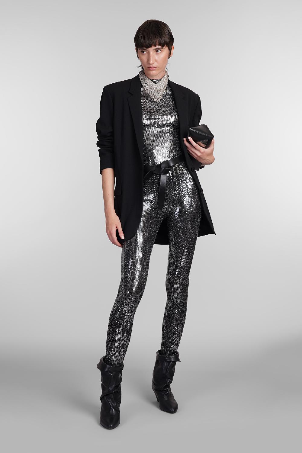 Deliberti Isabel Marant Leggings Joshua In Nylon Argento Cod. 405215 - Deliberti The Luxury Shopping