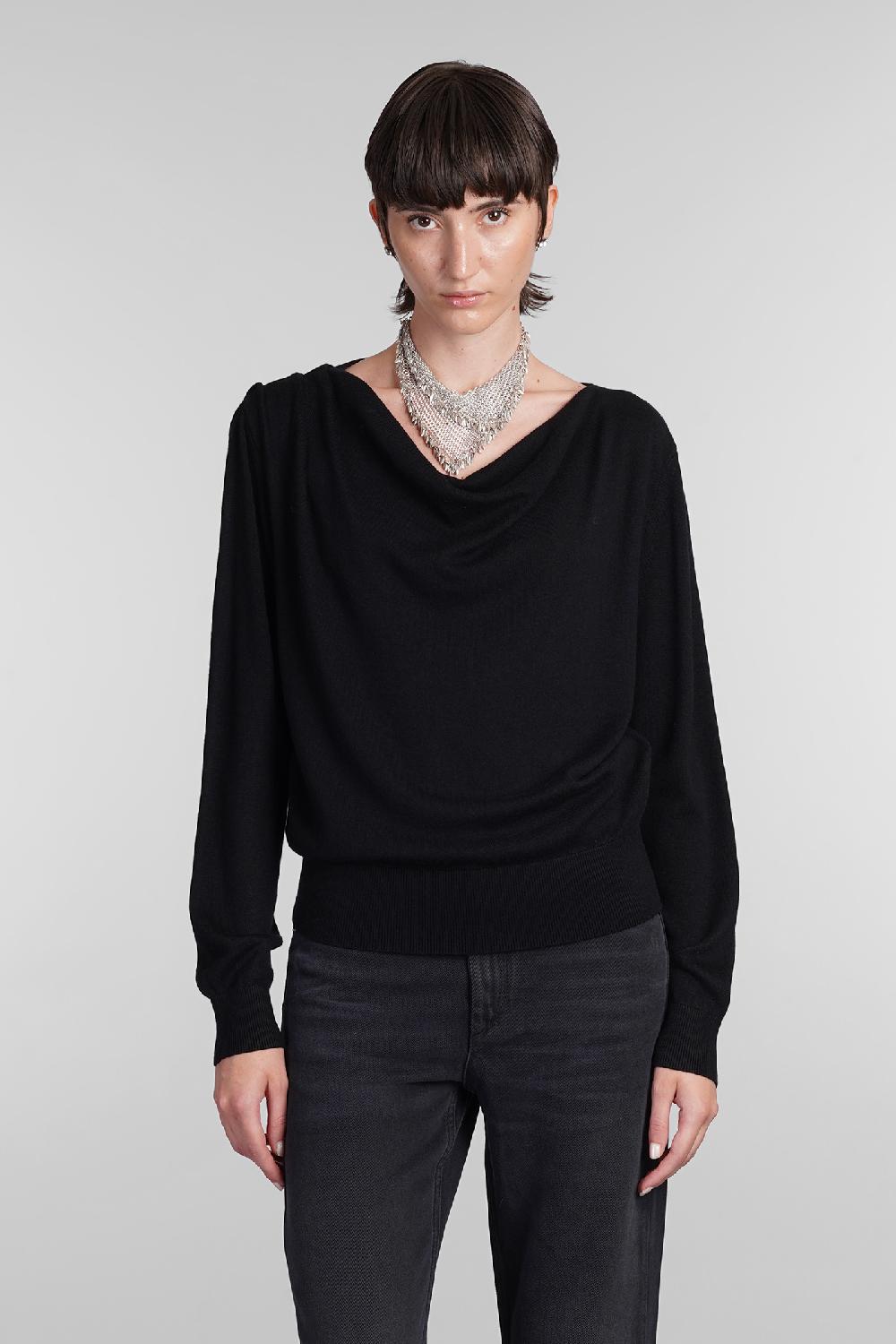 Deliberti Isabel Marant Maglia kristen in viscosa nera cod. 402773 - Deliberti The Luxury Shopping