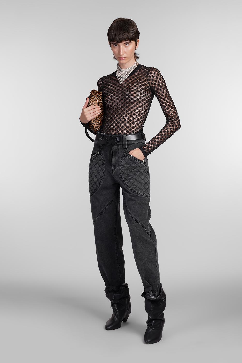 Deliberti Isabel Marant Maglia Zavia In Poliestere Nero Cod. 402766 - Deliberti The Luxury Shopping