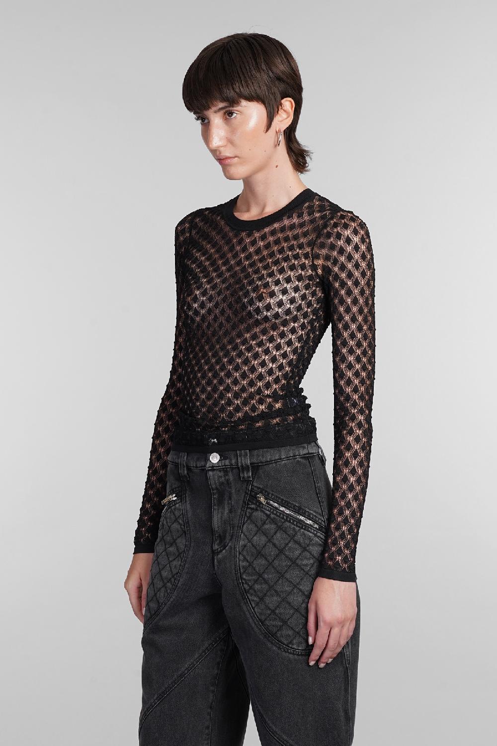 Deliberti Isabel Marant Maglia Zavia In Poliestere Nero Cod. 402766 - Deliberti The Luxury Shopping