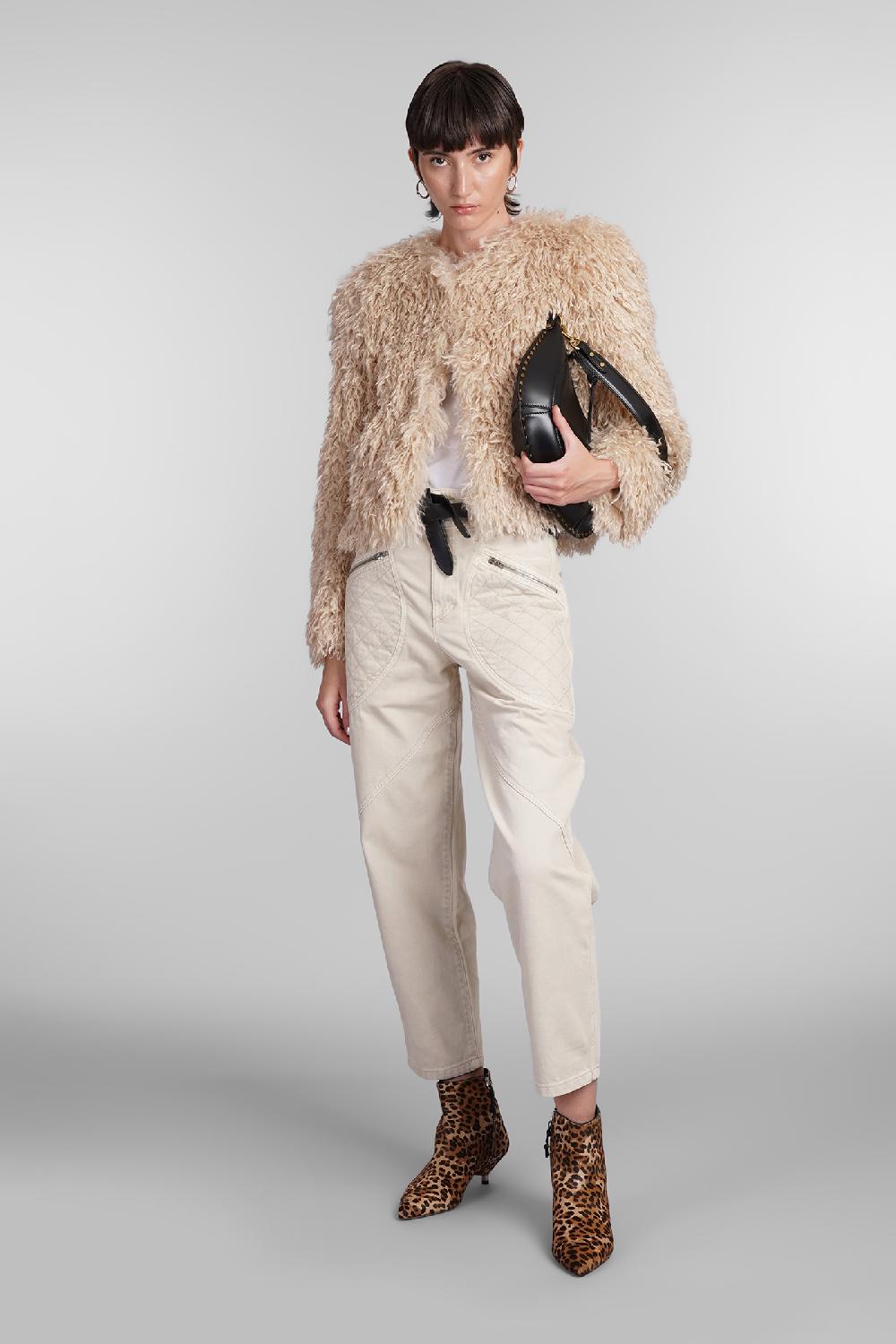 Deliberti Isabel Marant Pelliccia Faustine In Poliestere Beige Cod. 405195 - Deliberti The Luxury Shopping