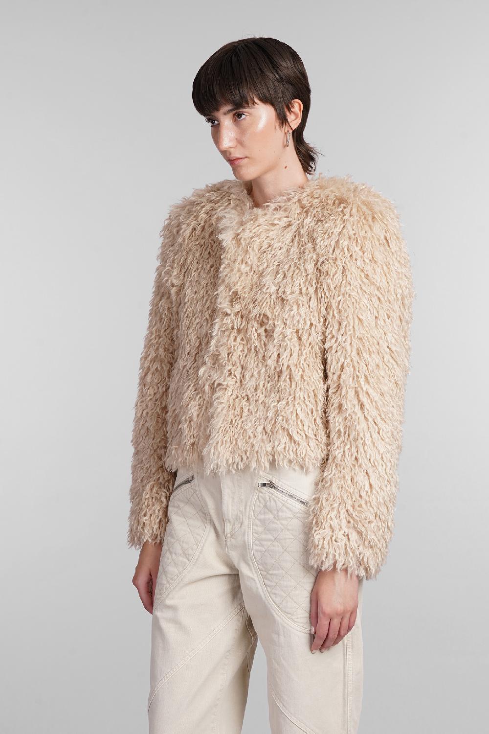 Deliberti Isabel Marant Pelliccia Faustine In Poliestere Beige Cod. 405195 - Deliberti The Luxury Shopping