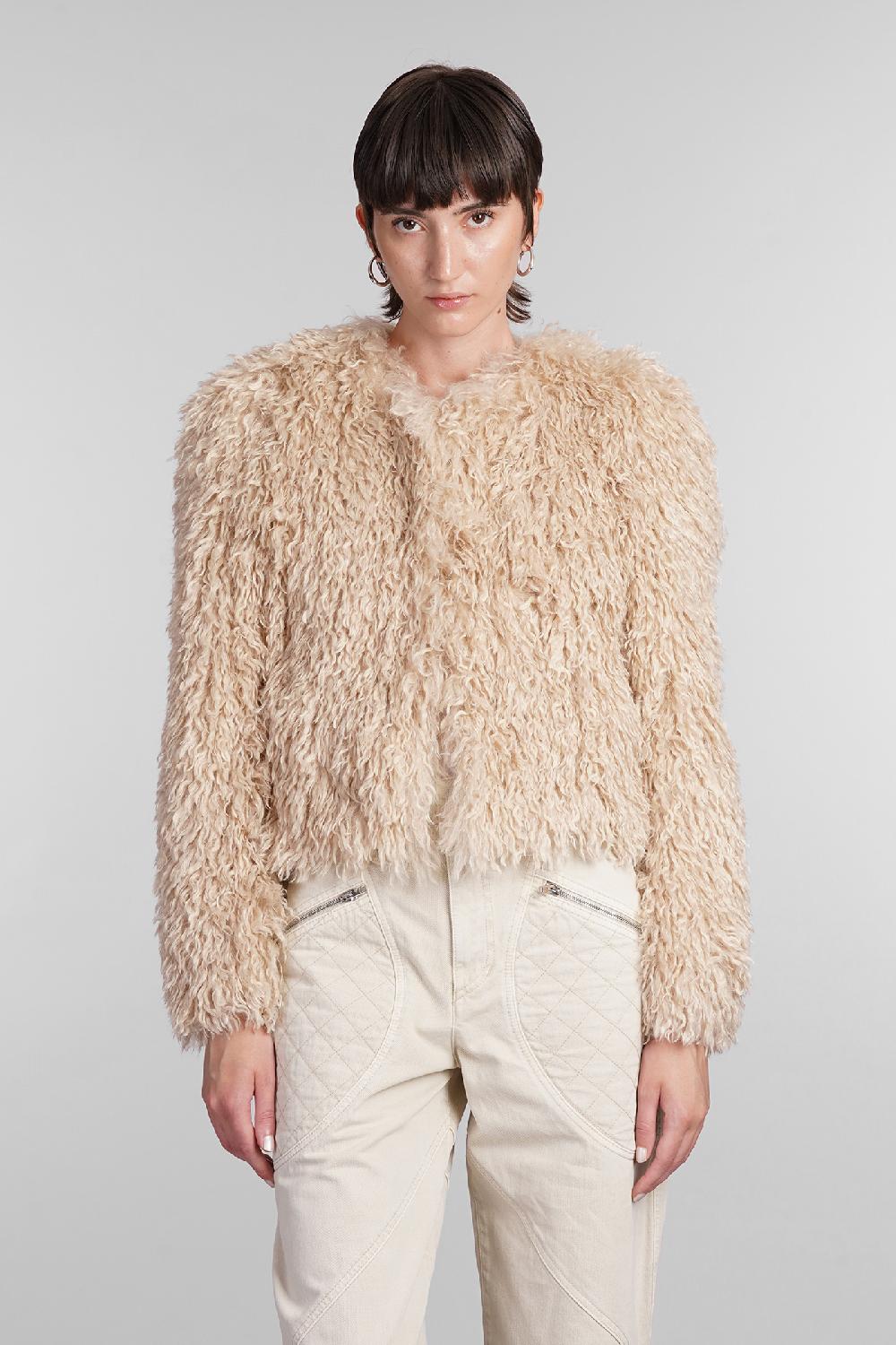 Deliberti Isabel Marant Pelliccia faustine in poliestere beige cod. 405195 - Deliberti The Luxury Shopping