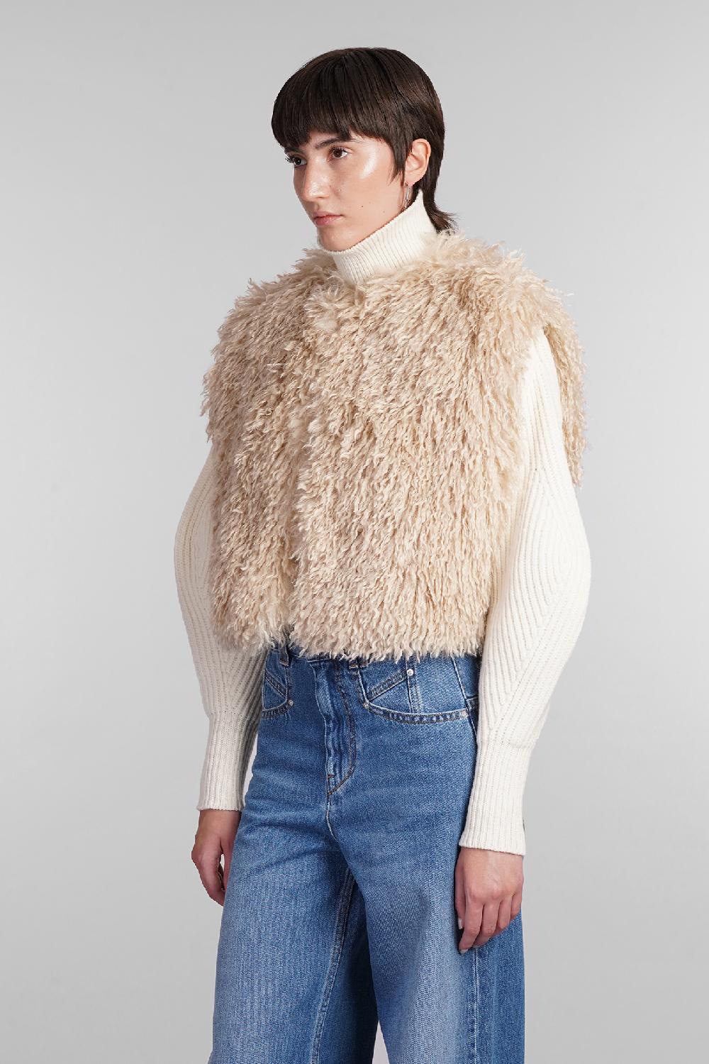 Deliberti Isabel Marant Pelliccia Florana In Poliestere Beige Cod. 405197 - Deliberti The Luxury Shopping