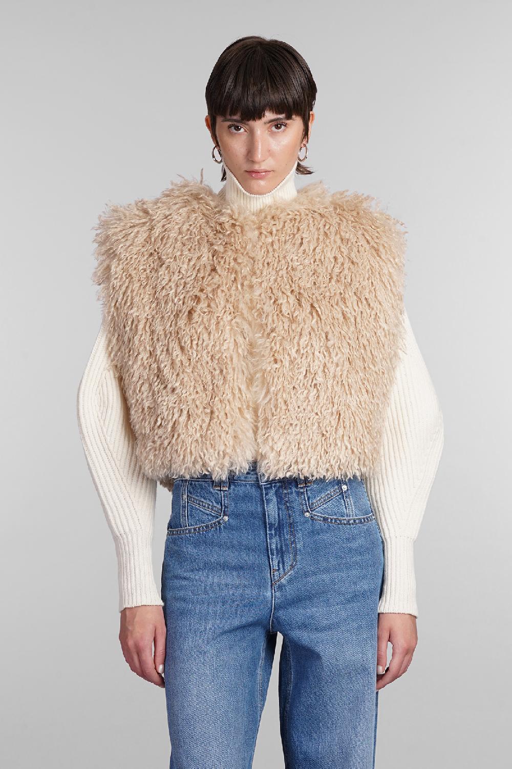 Deliberti Isabel Marant Pelliccia florana in poliestere beige cod. 405197 - Deliberti The Luxury Shopping