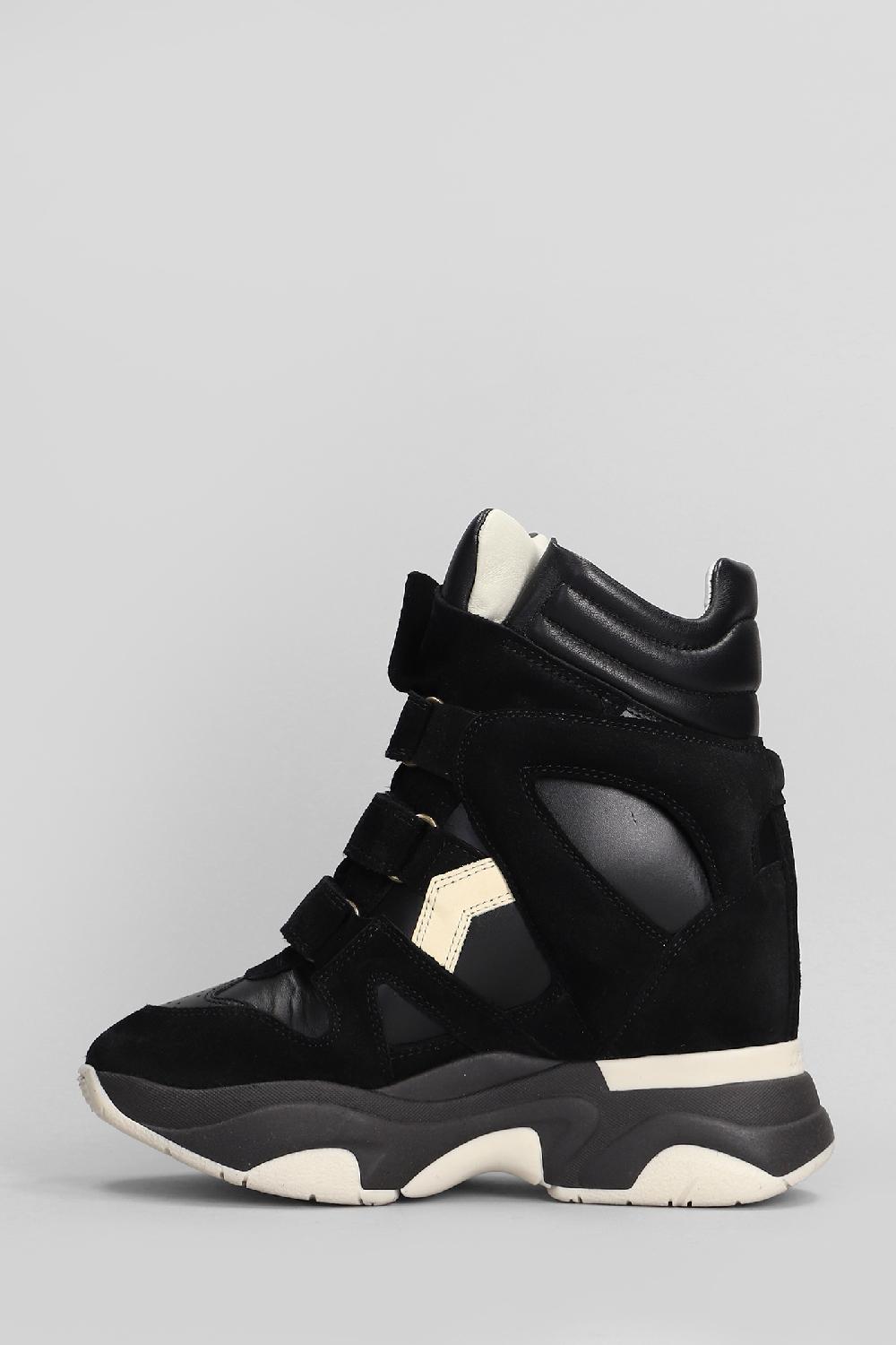 Deliberti Isabel Marant Sneakers Balskee In Pelle E Camoscio Nero Cod. 405921 - Deliberti The Luxury Shopping