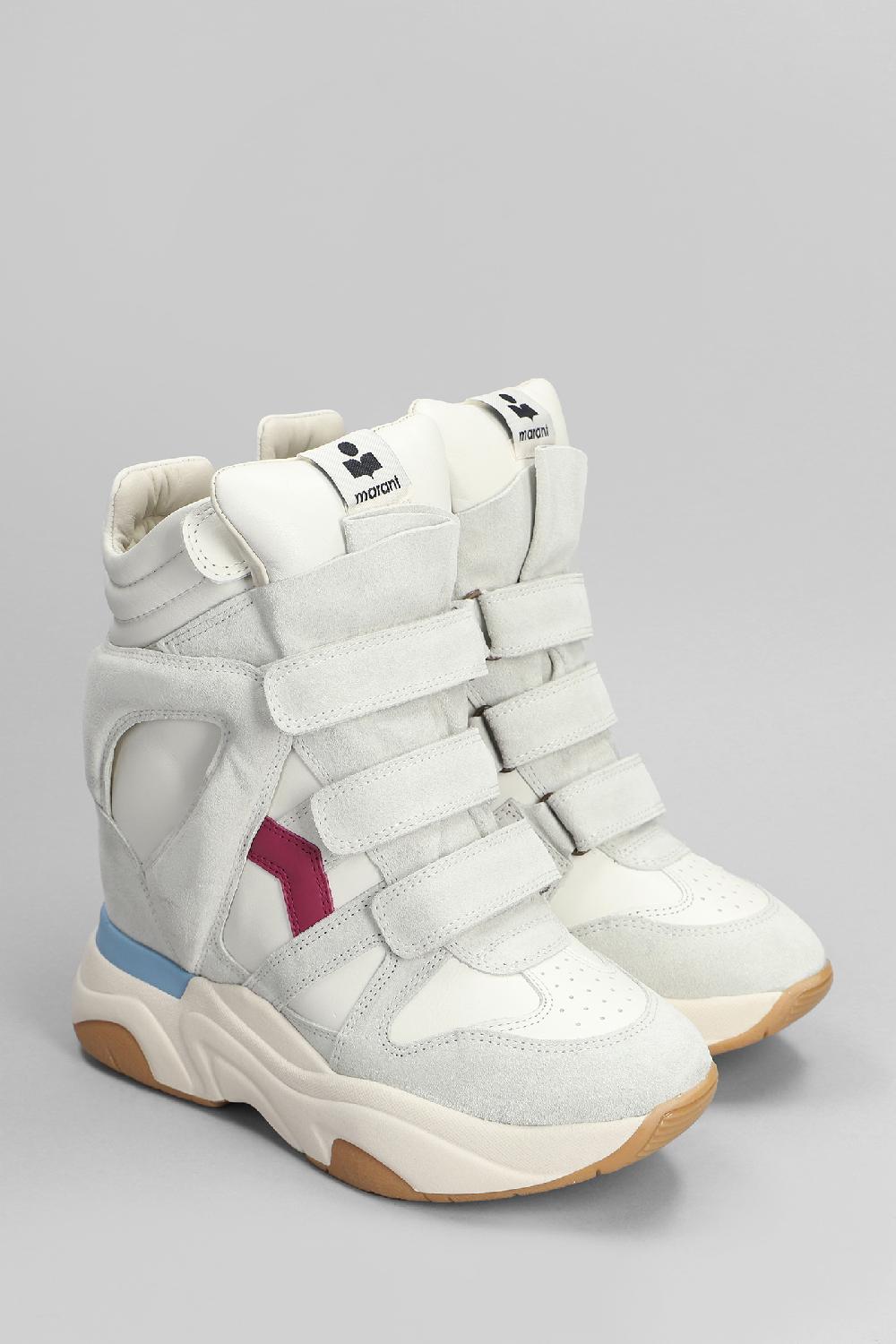 Deliberti Isabel Marant Sneakers Balskee In Pelle E Camoscio Bianco Cod. 402778 - Deliberti The Luxury Shopping