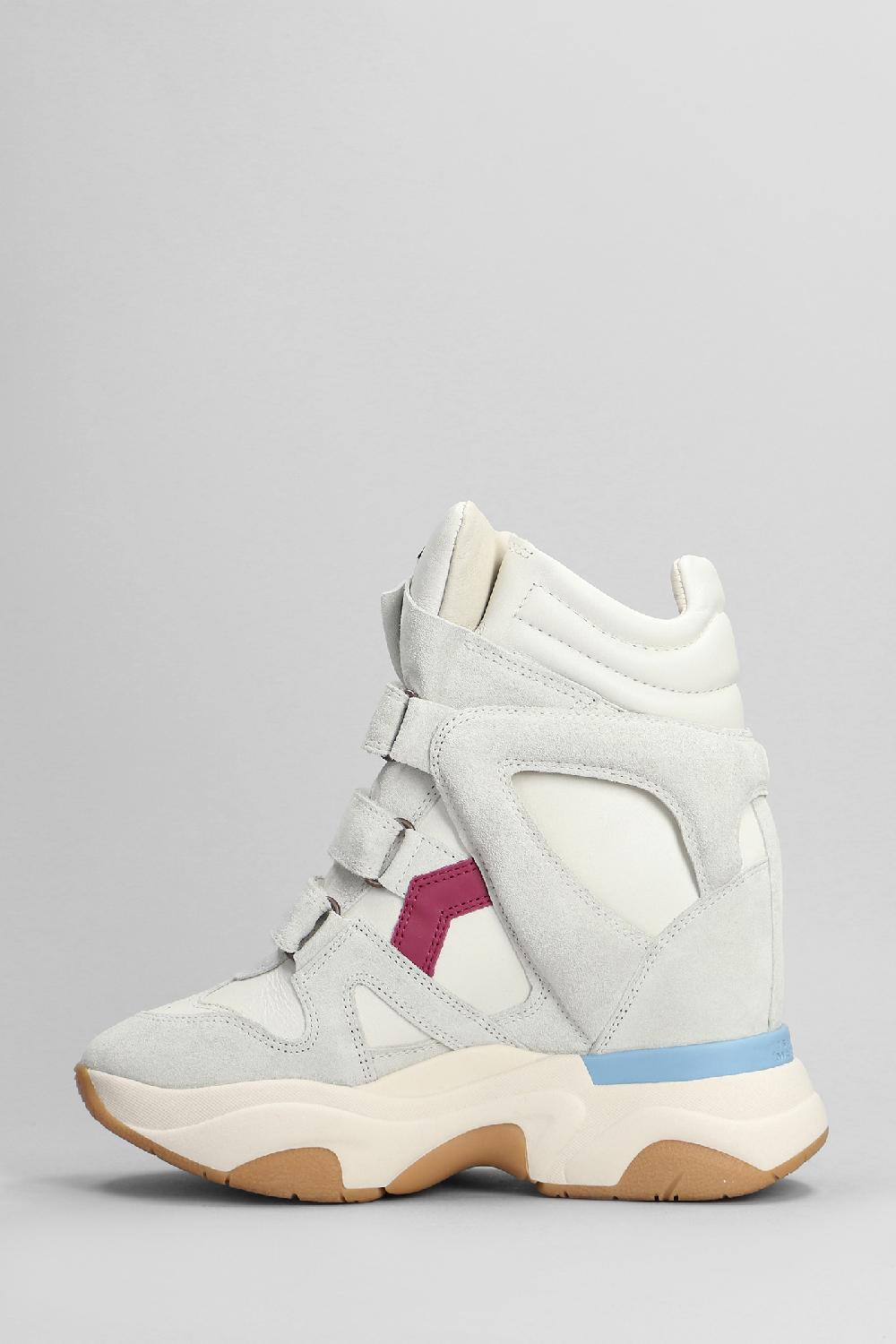 Deliberti Isabel Marant Sneakers Balskee In Pelle E Camoscio Bianco Cod. 402778 - Deliberti The Luxury Shopping