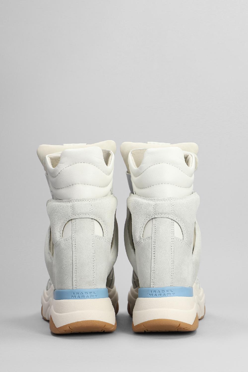 Deliberti Isabel Marant Sneakers Balskee In Pelle E Camoscio Bianco Cod. 402778 - Deliberti The Luxury Shopping