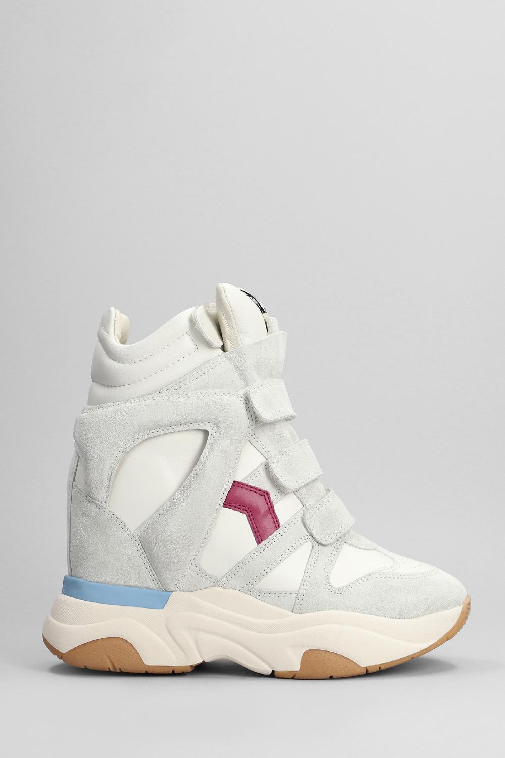 Deliberti Isabel Marant Sneakers balskee in pelle e camoscio bianco cod. 402778 - Deliberti The Luxury Shopping