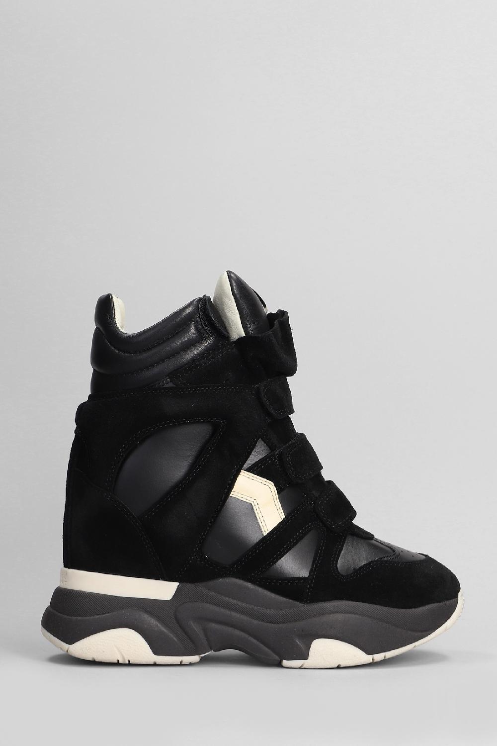 Deliberti Isabel Marant Sneakers balskee in pelle e camoscio nero cod. 405921 - Deliberti The Luxury Shopping