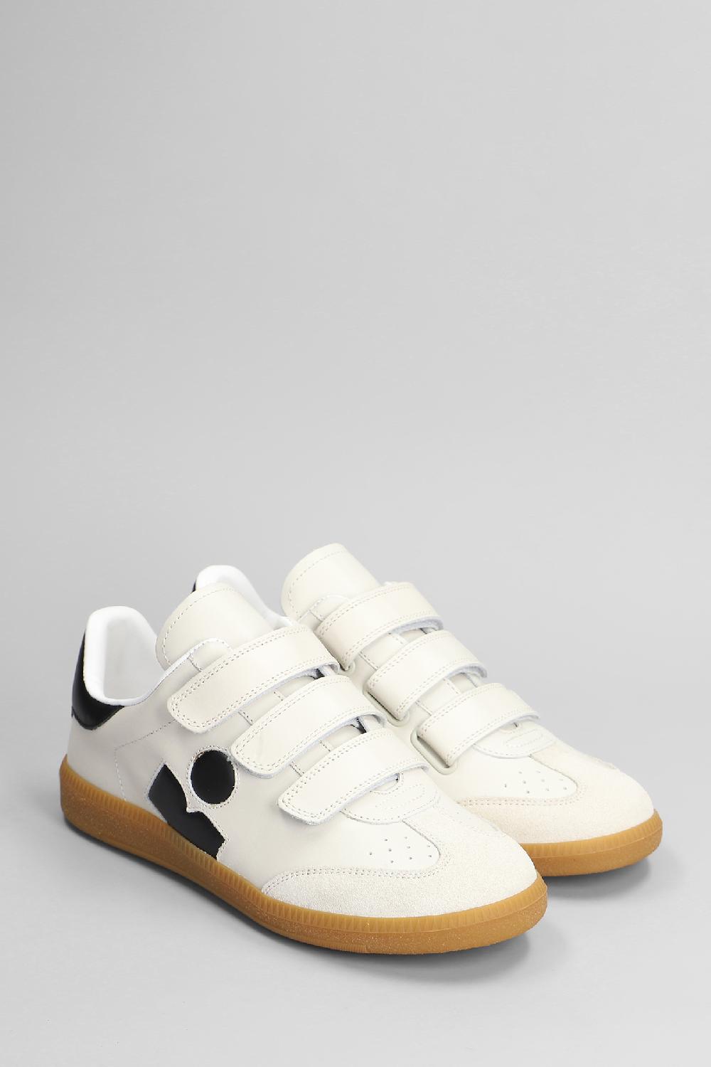 Deliberti Isabel Marant Sneakers Beth In Pelle E Camoscio Bianco Cod. 405927 - Deliberti The Luxury Shopping