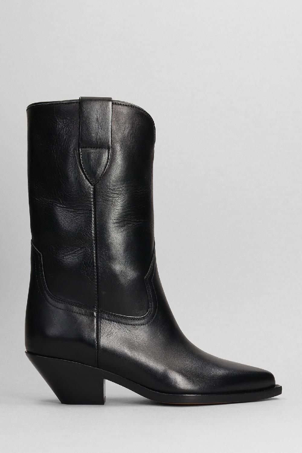Deliberti Isabel Marant Stivali texani dahope in pelle nera cod. 383118 - Deliberti The Luxury Shopping