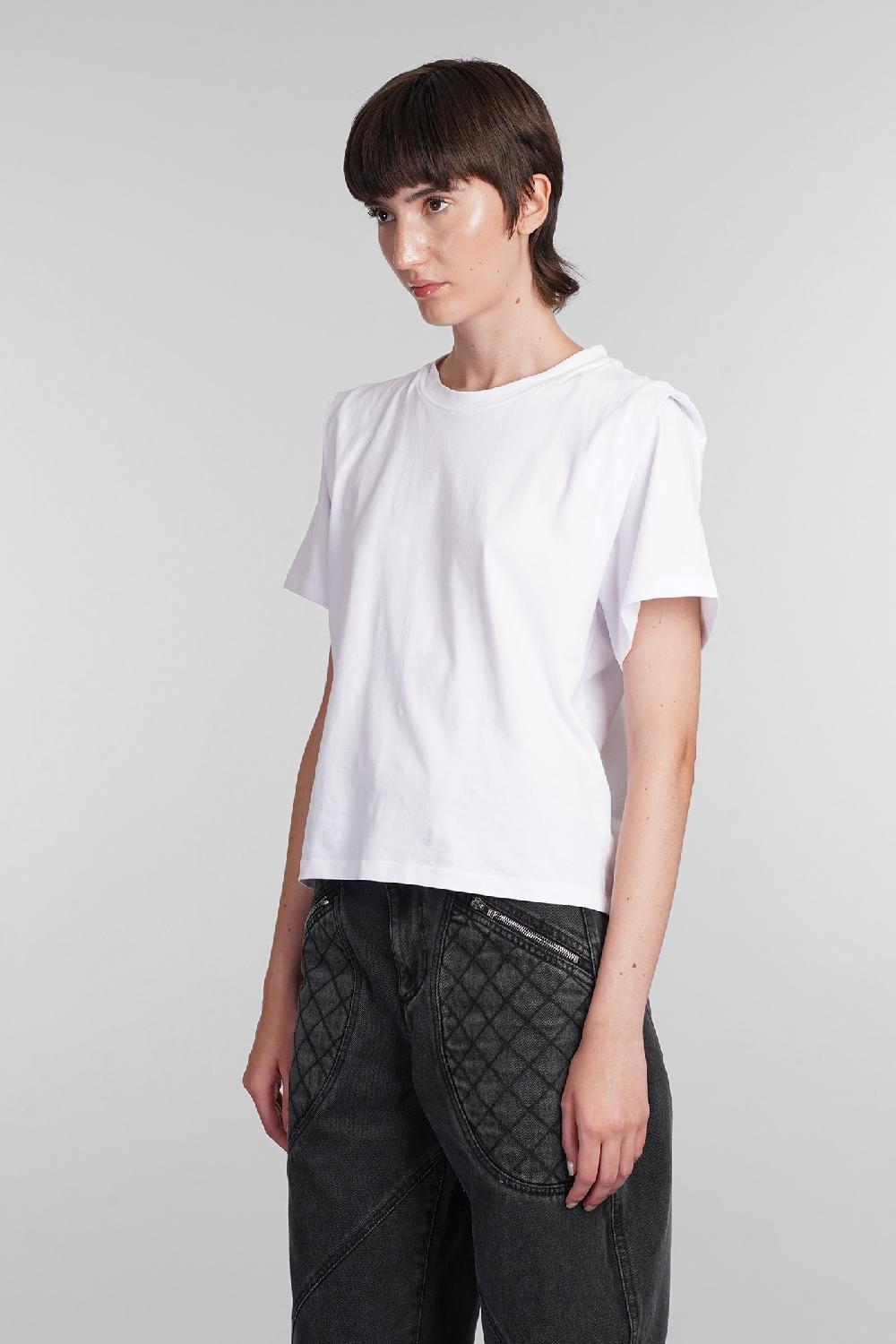 Deliberti Isabel Marant T-shirt Zelitos In Cotone Bianco Cod. 366165 - Deliberti The Luxury Shopping