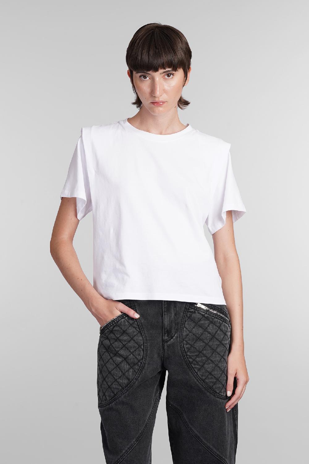 Deliberti Isabel Marant T-shirt zelitos in cotone bianco cod. 366165 - Deliberti The Luxury Shopping