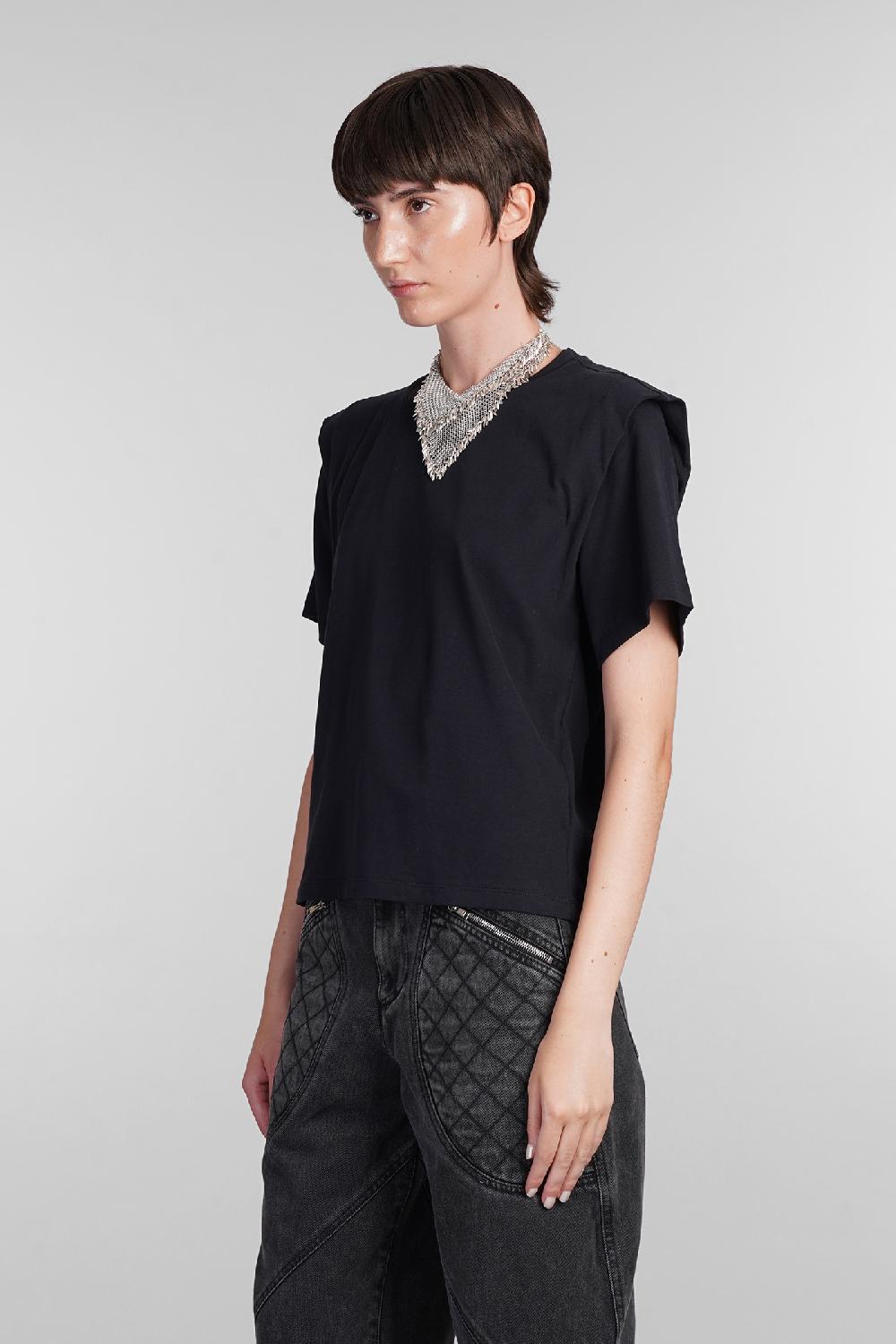 Deliberti Isabel Marant T-shirt Zelitos In Cotone Nero Cod. 366156 - Deliberti The Luxury Shopping