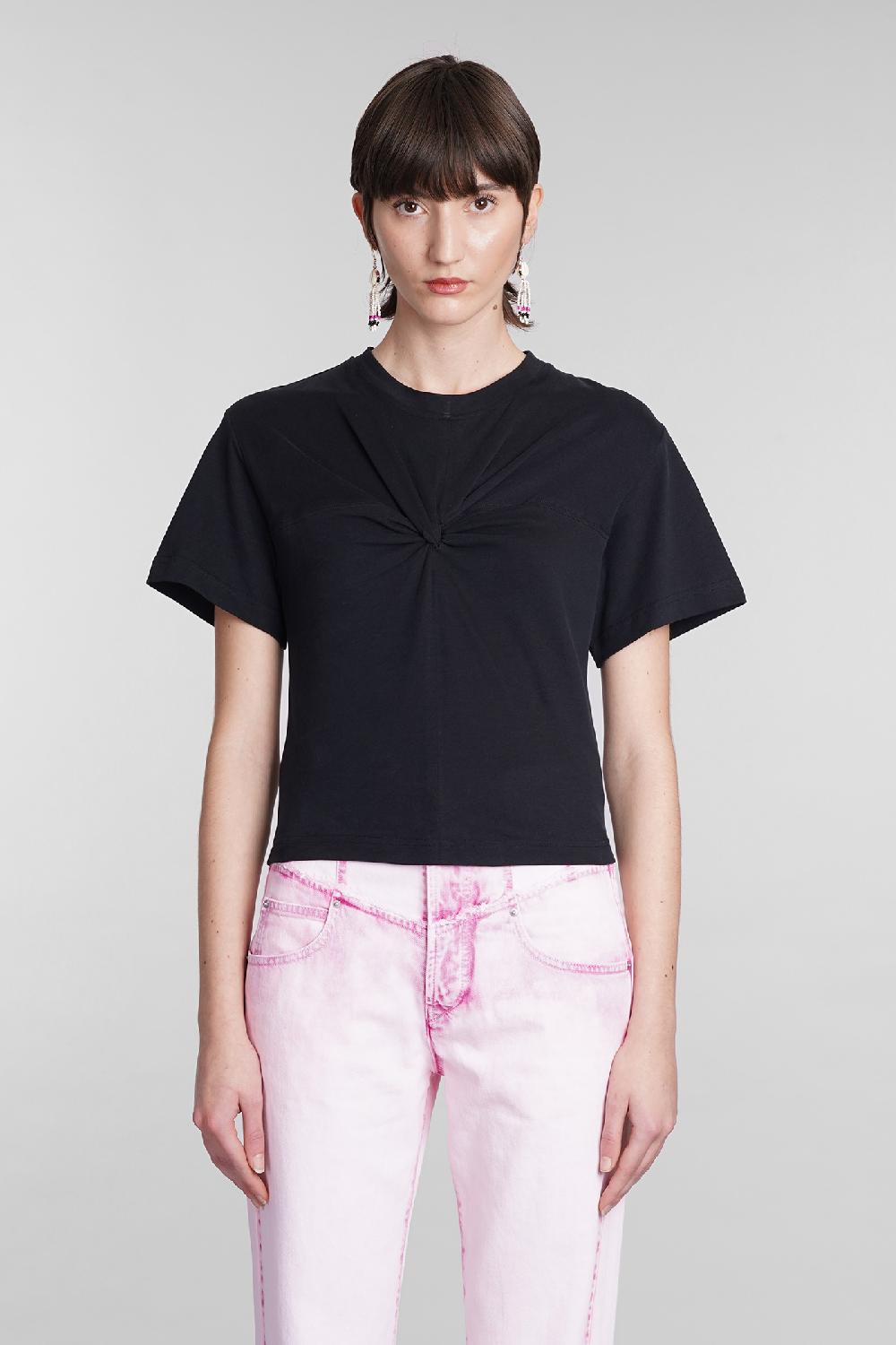 Deliberti Isabel Marant T-shirt zuria in cotone nero cod. 391966 - Deliberti The Luxury Shopping