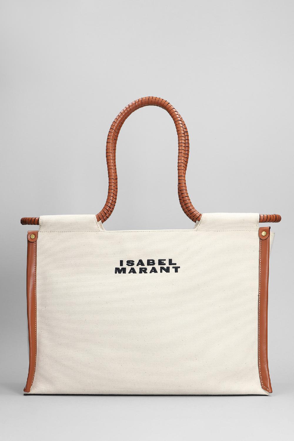 Deliberti Isabel Marant Tote toledo in cotone beige cod. 391928 - Deliberti The Luxury Shopping