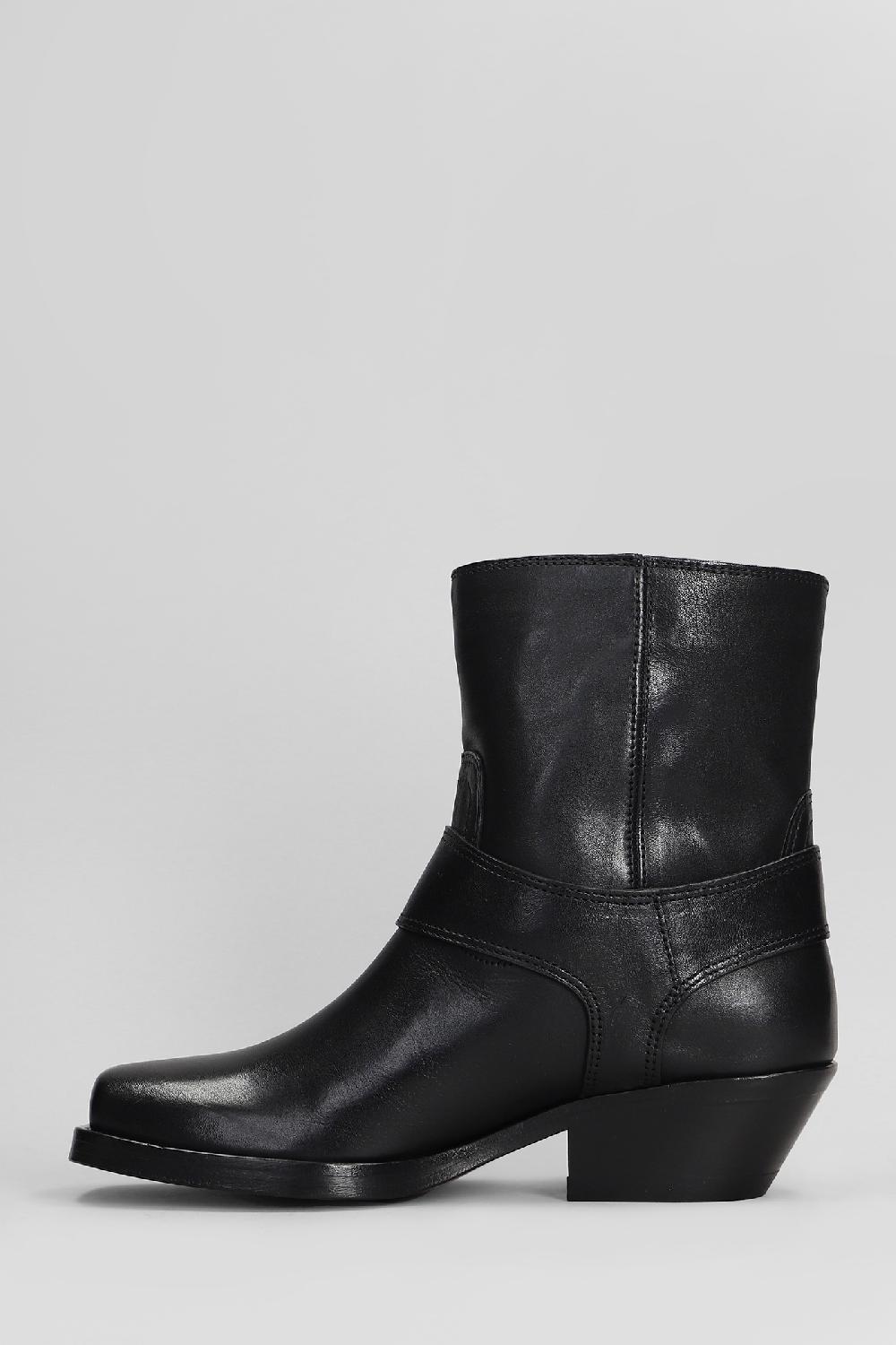Deliberti Isabel Marant Tronchetti Tacco Alto Akson Gaucho In Pelle Nera Cod. 407752 - Deliberti The Luxury Shopping