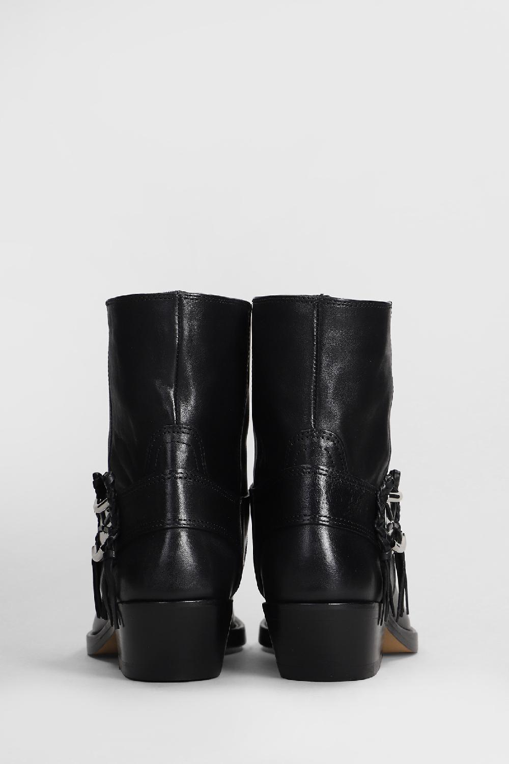 Deliberti Isabel Marant Tronchetti Tacco Alto Akson Gaucho In Pelle Nera Cod. 407752 - Deliberti The Luxury Shopping
