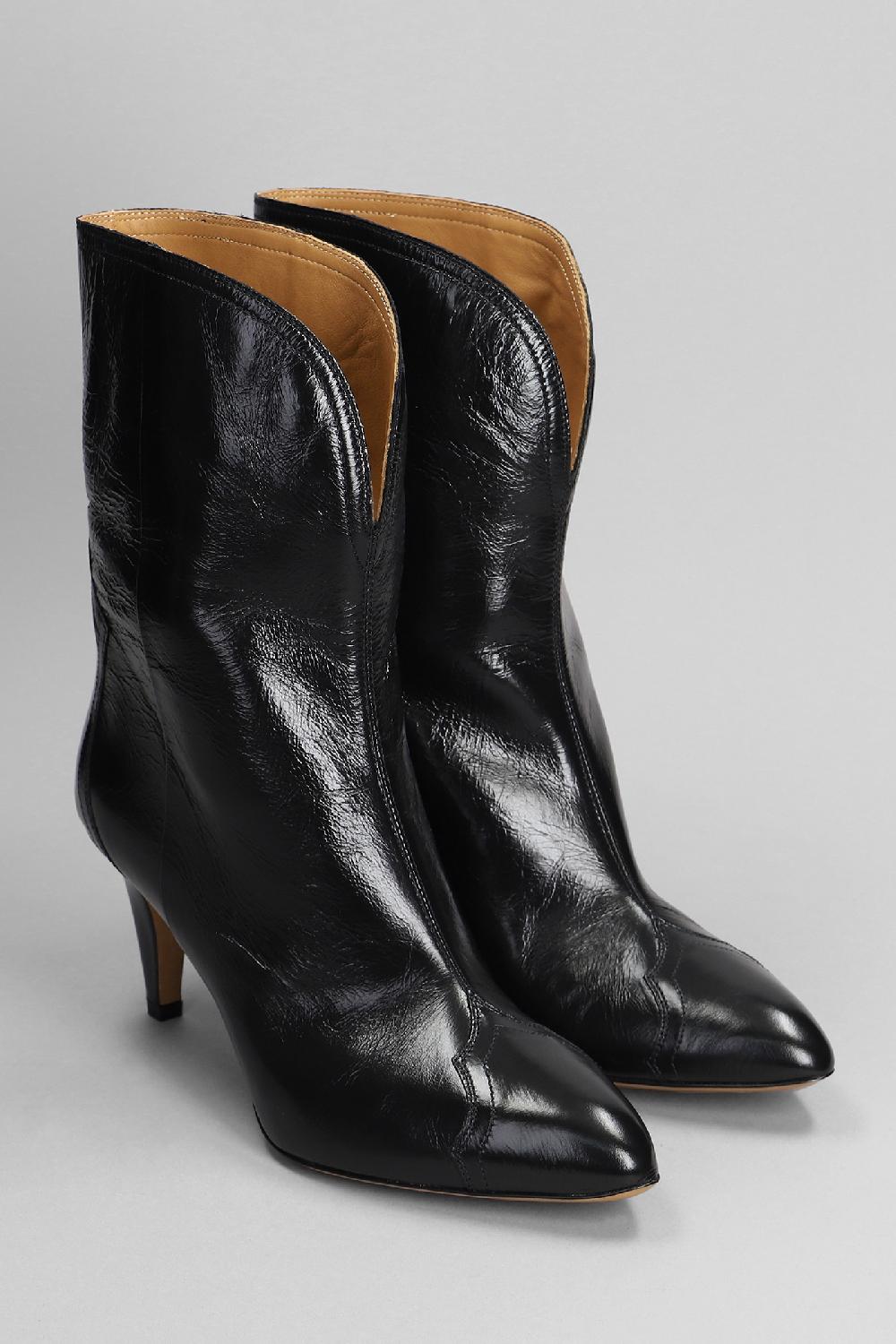 Deliberti Isabel Marant Tronchetti Tacco Alto Dytho In Pelle Nera Cod. 392741 - Deliberti The Luxury Shopping
