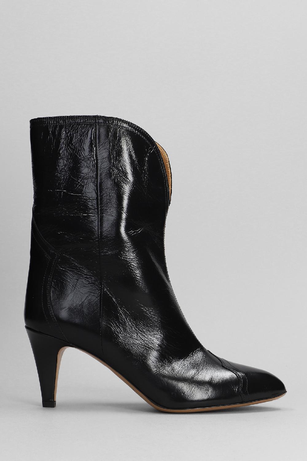 Deliberti Isabel Marant Tronchetti tacco alto dytho in pelle nera cod. 392741 - Deliberti The Luxury Shopping