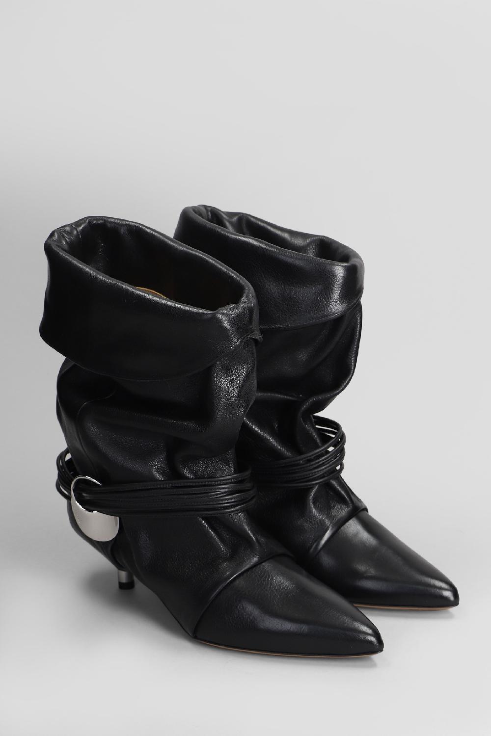 Deliberti Isabel Marant Tronchetti Tacco Alto Edrika In Pelle Nera Cod. 407751 - Deliberti The Luxury Shopping