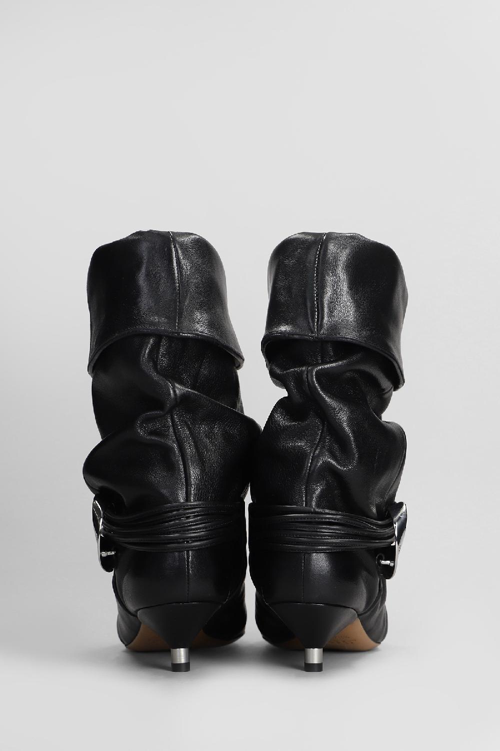 Deliberti Isabel Marant Tronchetti Tacco Alto Edrika In Pelle Nera Cod. 407751 - Deliberti The Luxury Shopping