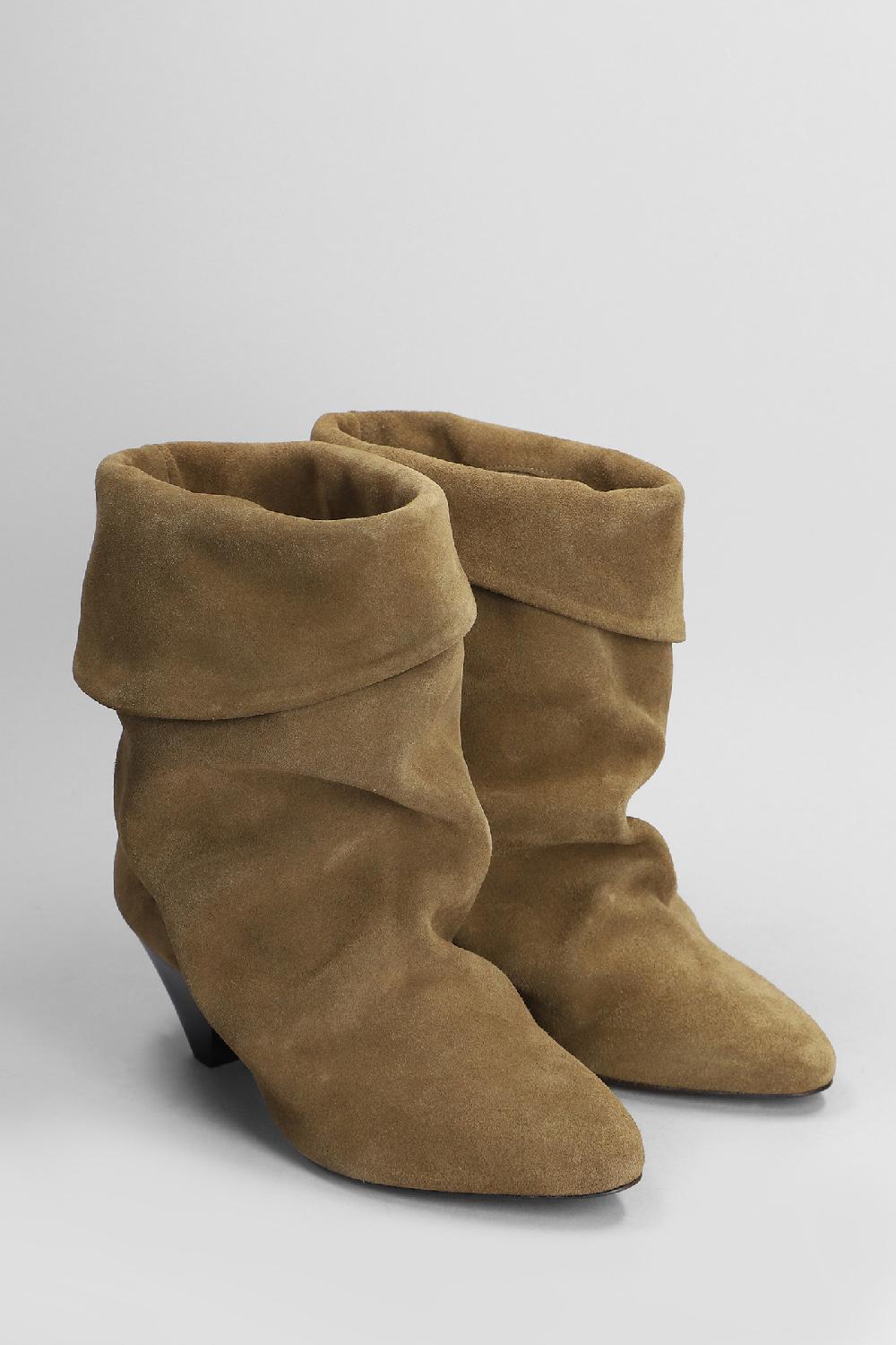 Deliberti Isabel Marant Tronchetti Tacco Alto Ryska In Camoscio Khaki Cod. 404974 - Deliberti The Luxury Shopping