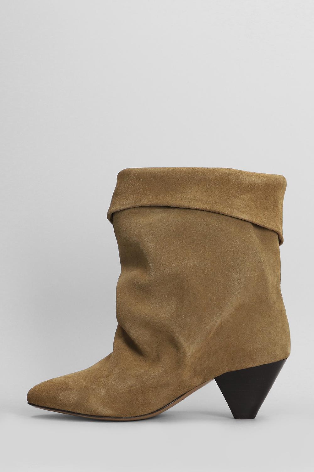 Deliberti Isabel Marant Tronchetti Tacco Alto Ryska In Camoscio Khaki Cod. 404974 - Deliberti The Luxury Shopping