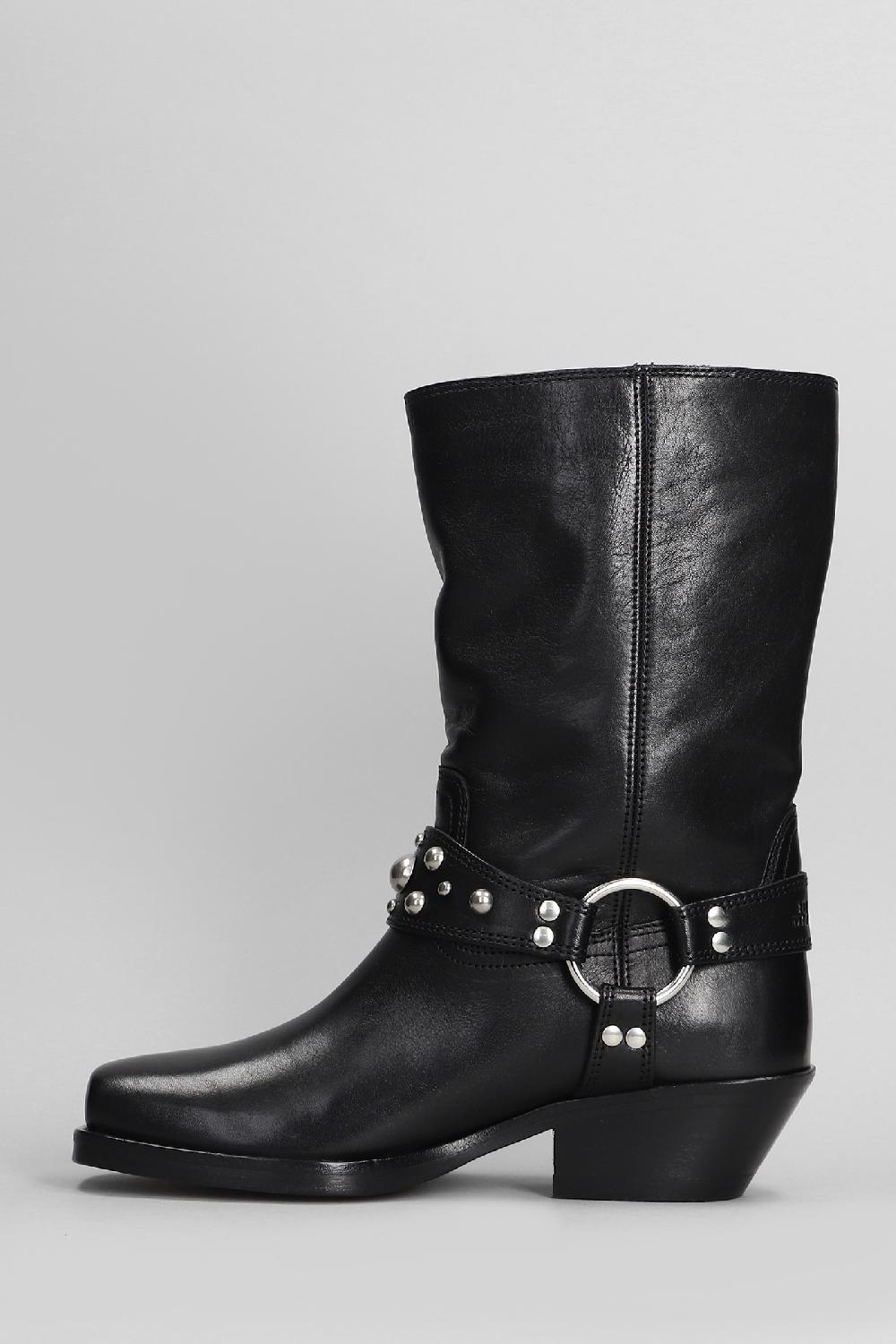 Deliberti Isabel Marant Tronchetti Tacco Basso Antya In Pelle Nera Cod. 405925 - Deliberti The Luxury Shopping