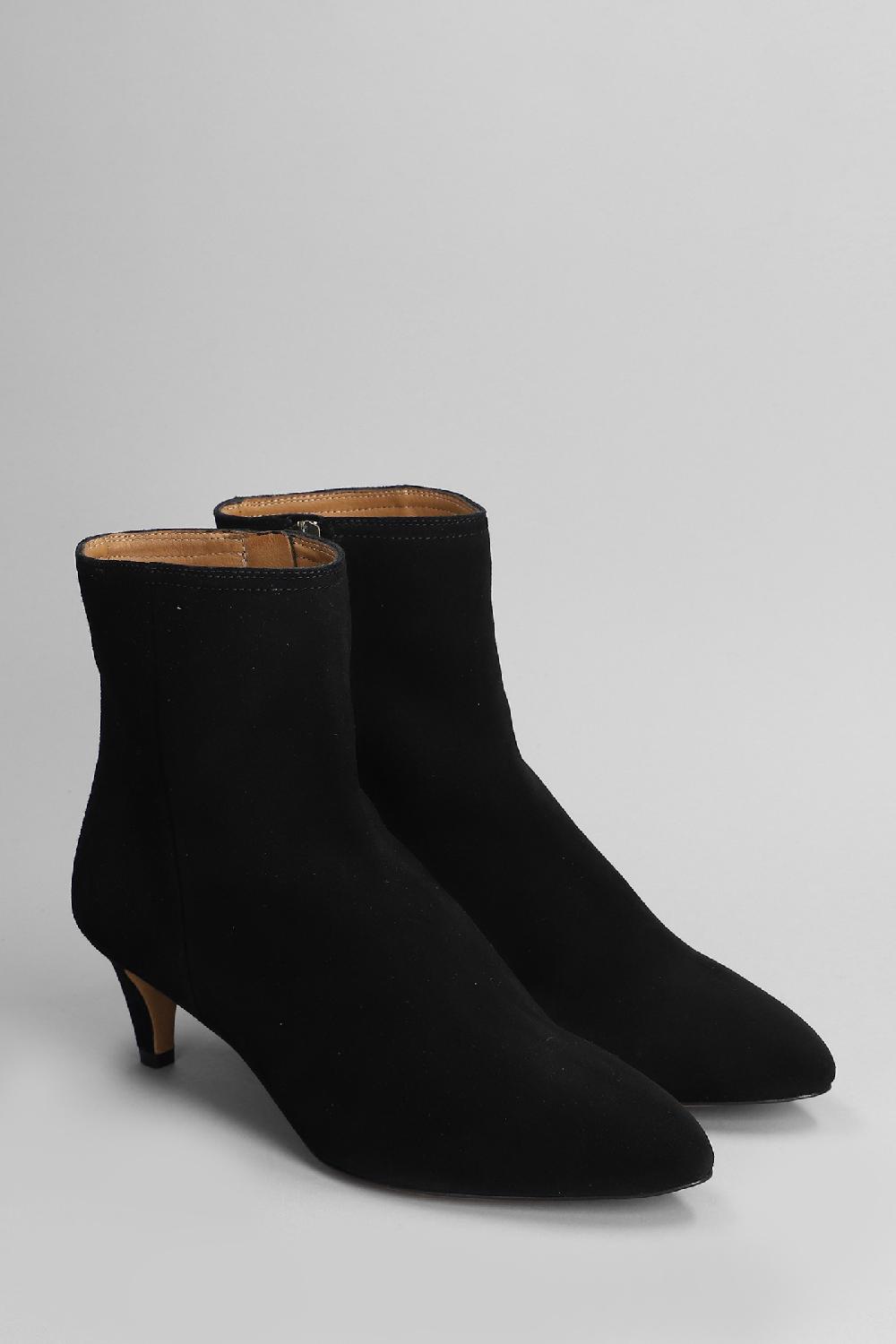 Deliberti Isabel Marant Tronchetti Tacco Basso Deone In Camoscio Nero Cod. 405926 - Deliberti The Luxury Shopping