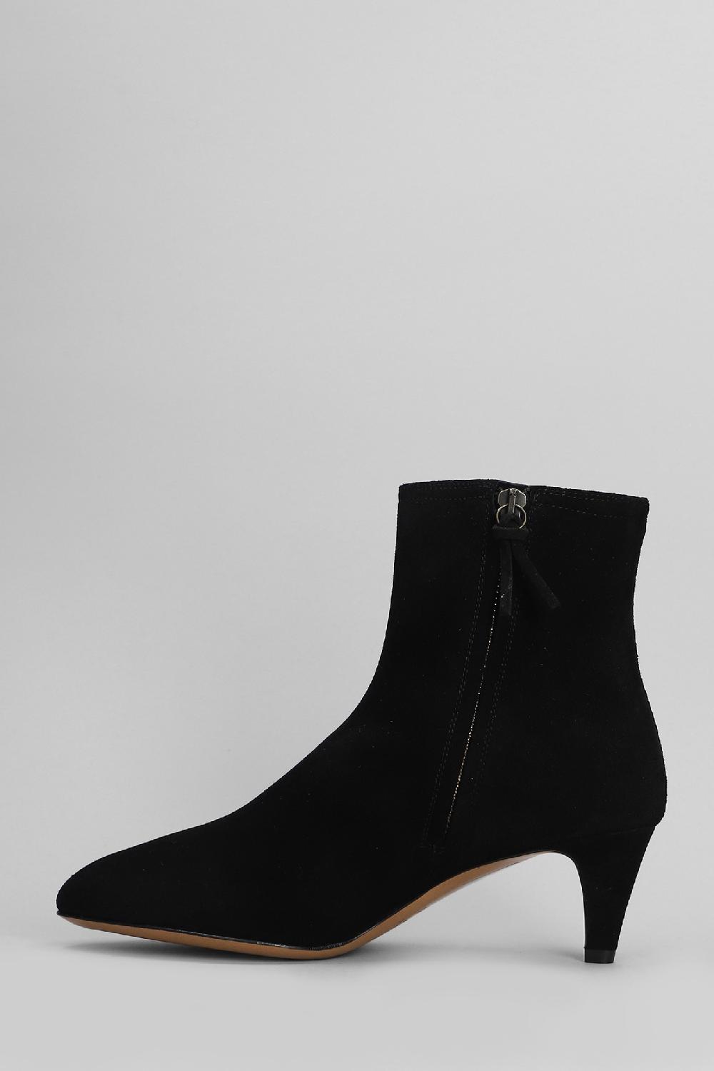 Deliberti Isabel Marant Tronchetti Tacco Basso Deone In Camoscio Nero Cod. 405926 - Deliberti The Luxury Shopping