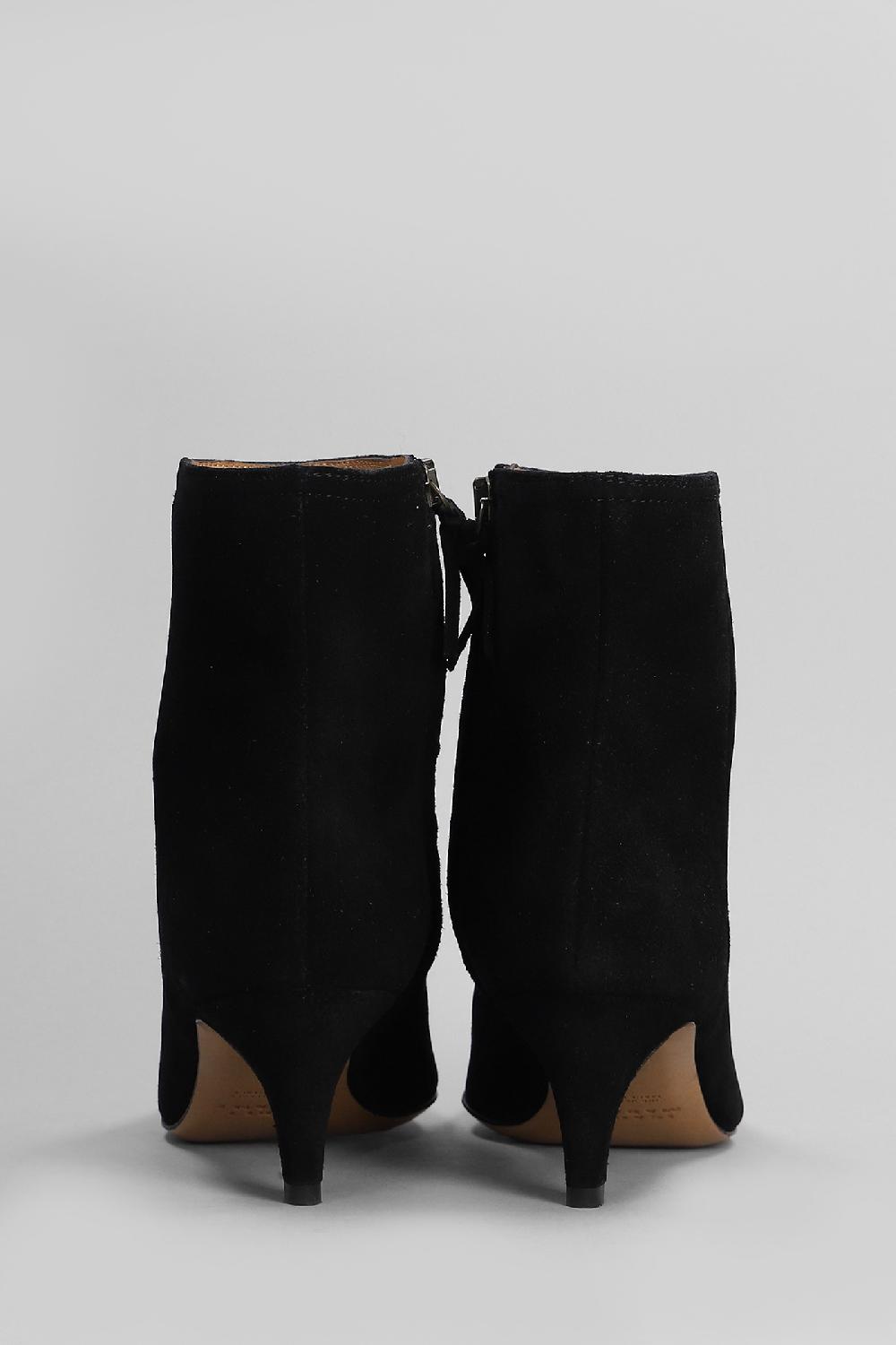 Deliberti Isabel Marant Tronchetti Tacco Basso Deone In Camoscio Nero Cod. 405926 - Deliberti The Luxury Shopping