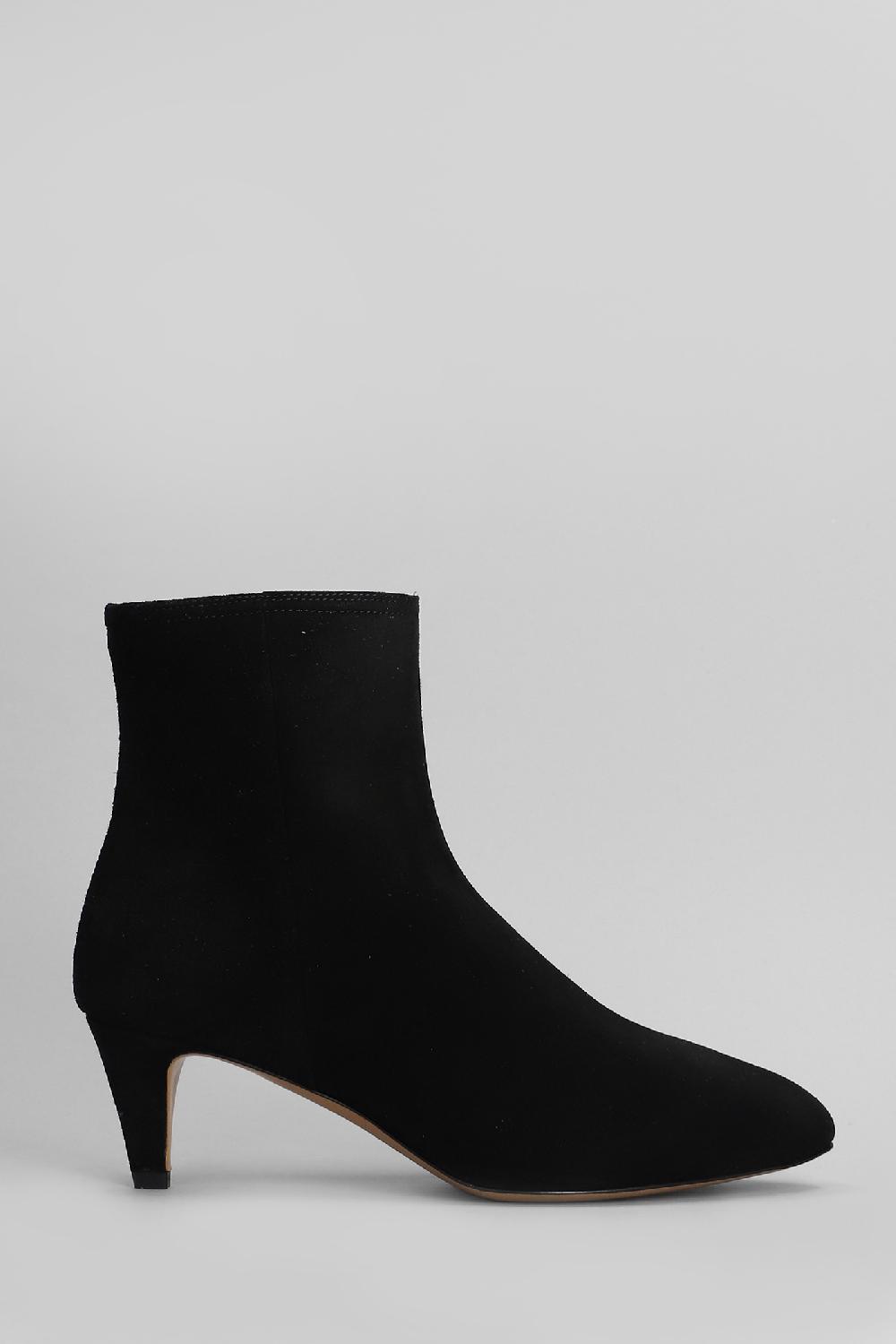 Deliberti Isabel Marant Tronchetti tacco basso deone in camoscio nero cod. 405926 - Deliberti The Luxury Shopping