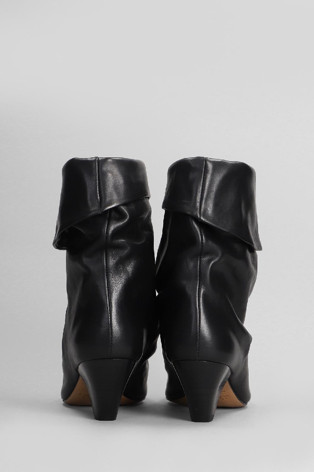 Deliberti Isabel Marant Tronchetti Tacco Basso Ryska In Pelle Nera Cod. 405931 - Deliberti The Luxury Shopping