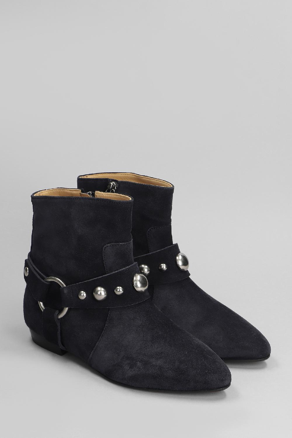 Deliberti Isabel Marant Tronchetti Tacco Basso Siago In Camoscio Nero Cod. 402776 - Deliberti The Luxury Shopping