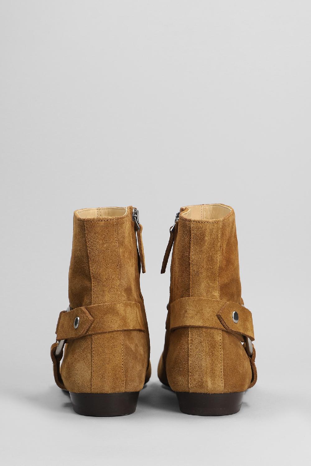 Deliberti Isabel Marant Tronchetti Tacco Basso Siago In Camoscio Cuoio Naturale Cod. 402777 - Deliberti The Luxury Shopping