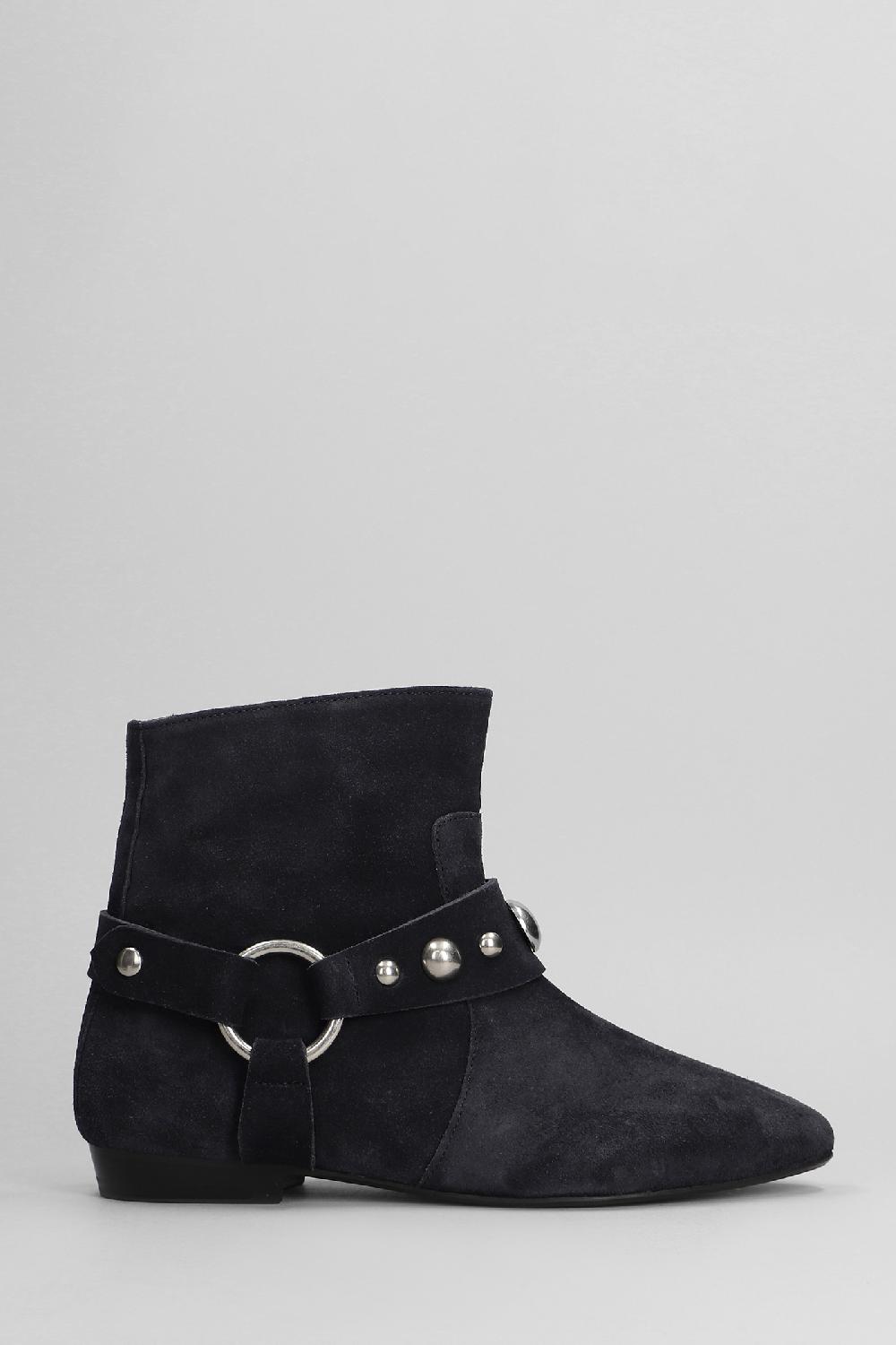 Deliberti Isabel Marant Tronchetti tacco basso siago in camoscio nero cod. 402776 - Deliberti The Luxury Shopping