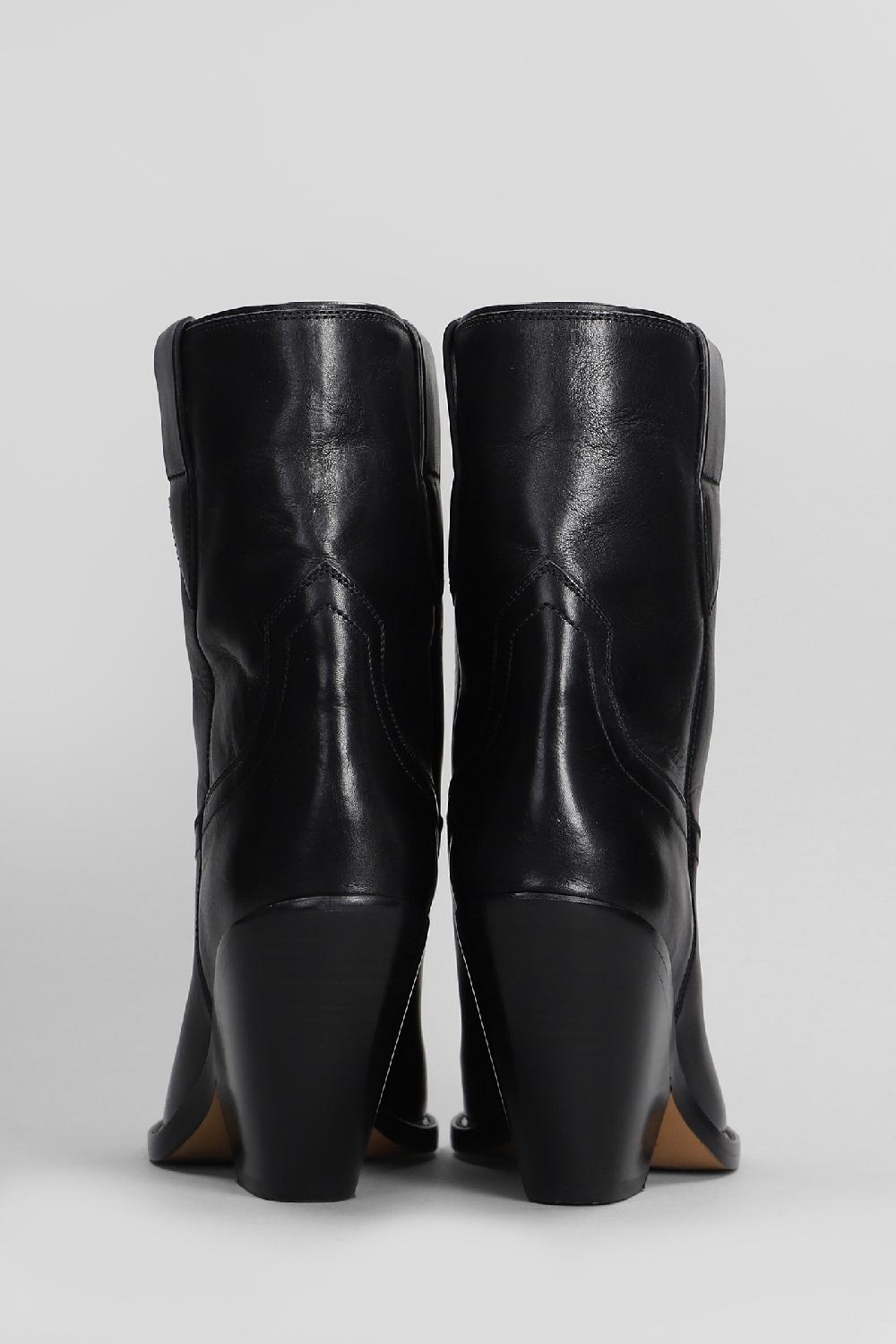 Deliberti Isabel Marant Tronchetti Texani Leyane In Pelle Nera Cod. 405929 - Deliberti The Luxury Shopping